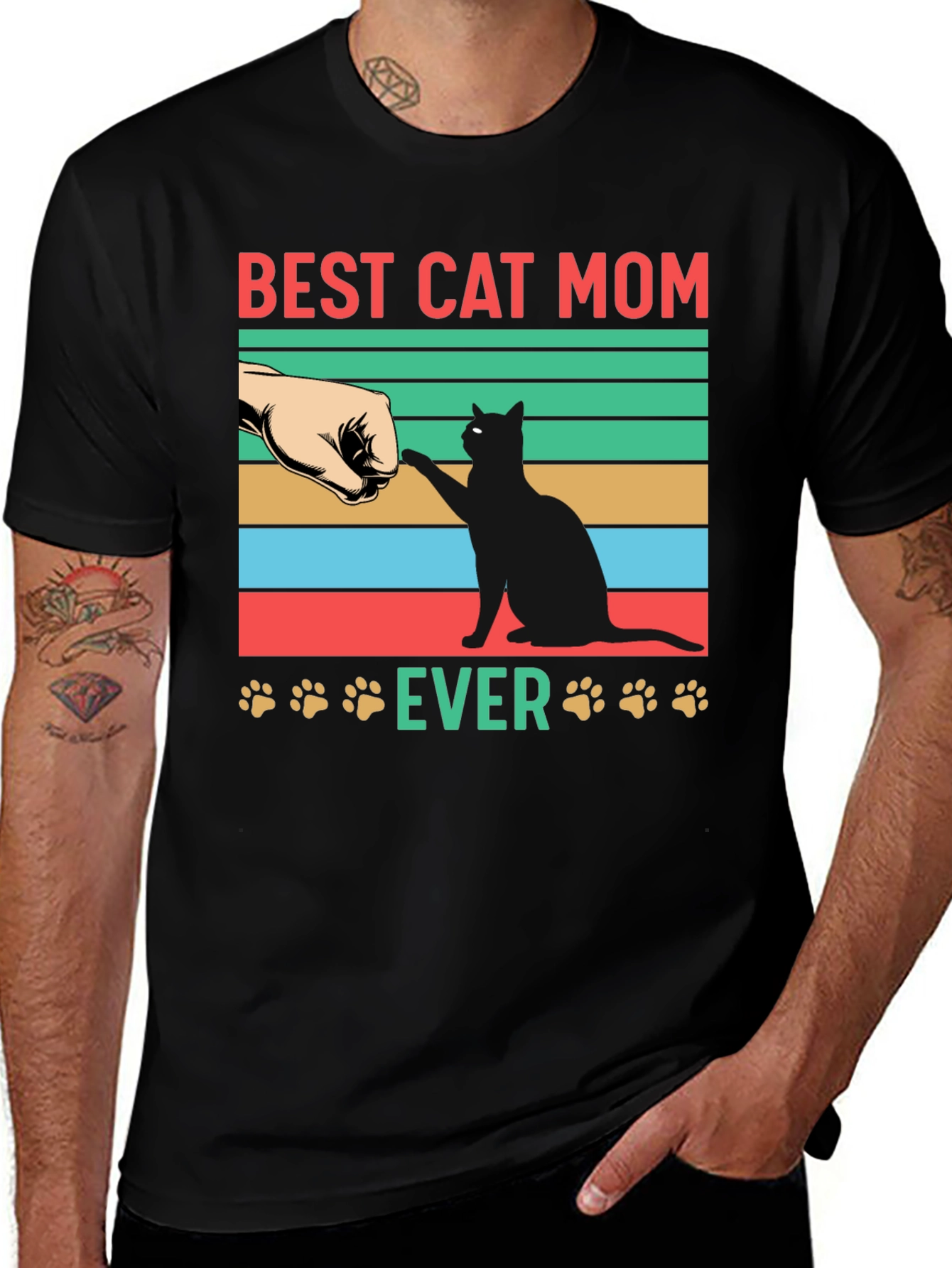 Variant 28 of Best Cat Mom Ever Graphic T-Shirt