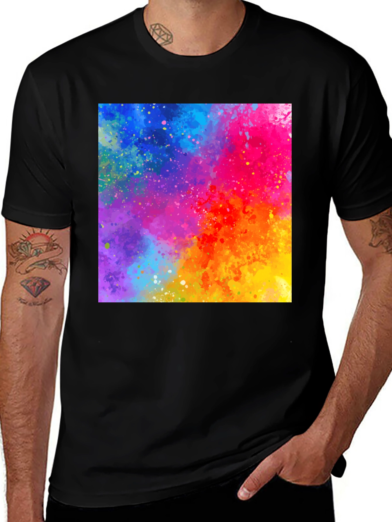 Variant 6 of Colorful Abstract Splash T-Shirt