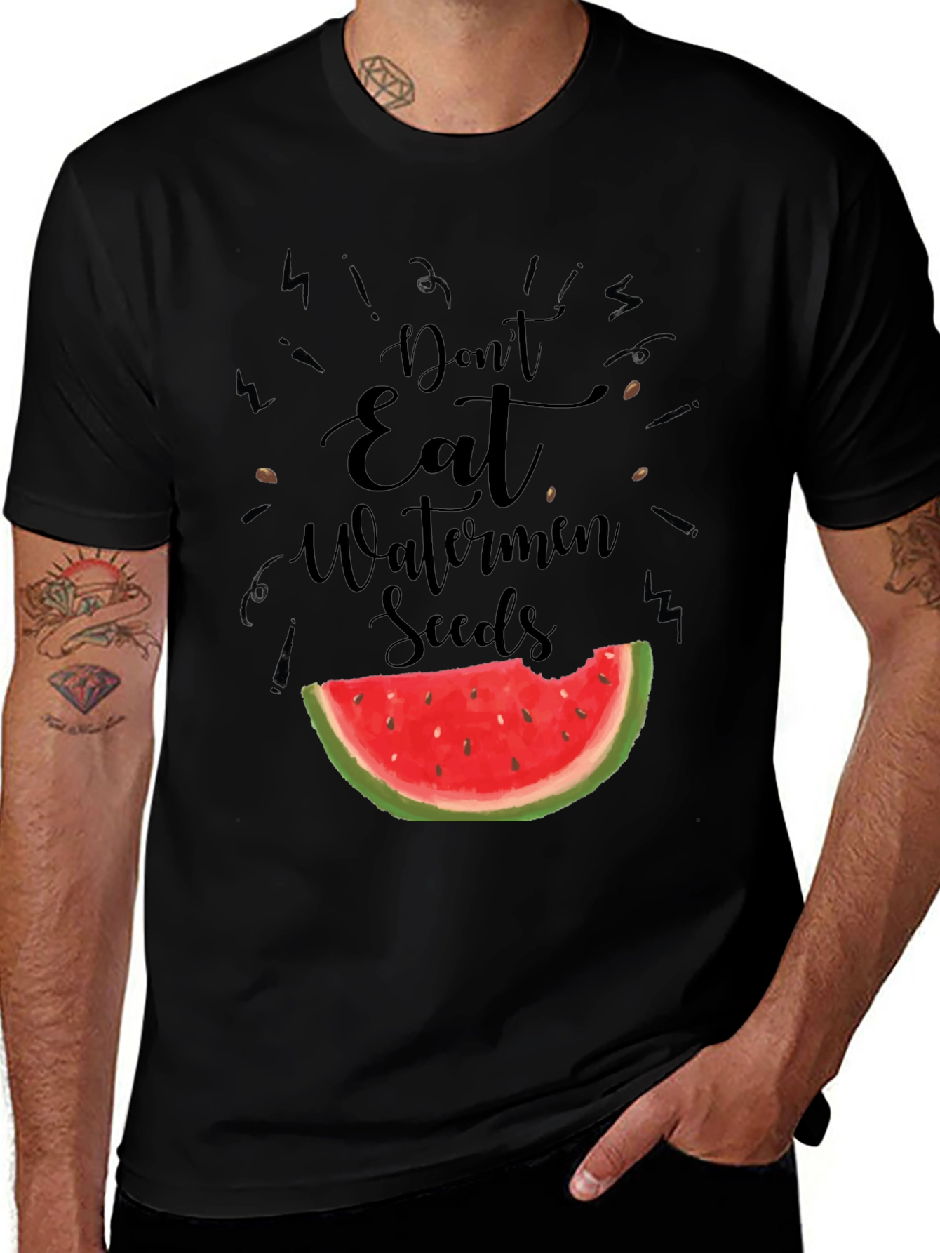 Variant 8 of Don't Eat Watermelon Seeds Graphic Tee