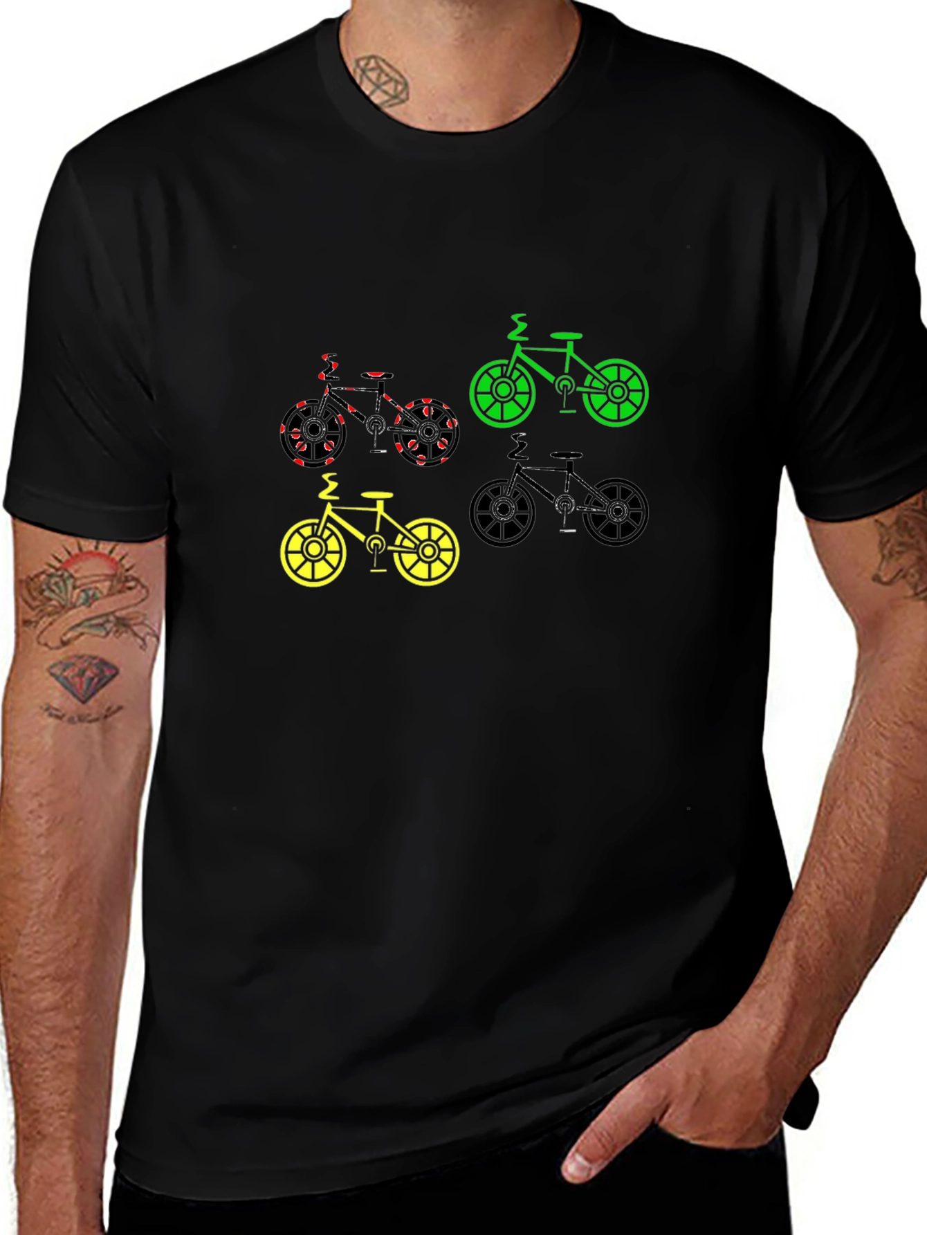 Variant 16 of Bicycle Graphic Print Tee - Stylish & Unique Design