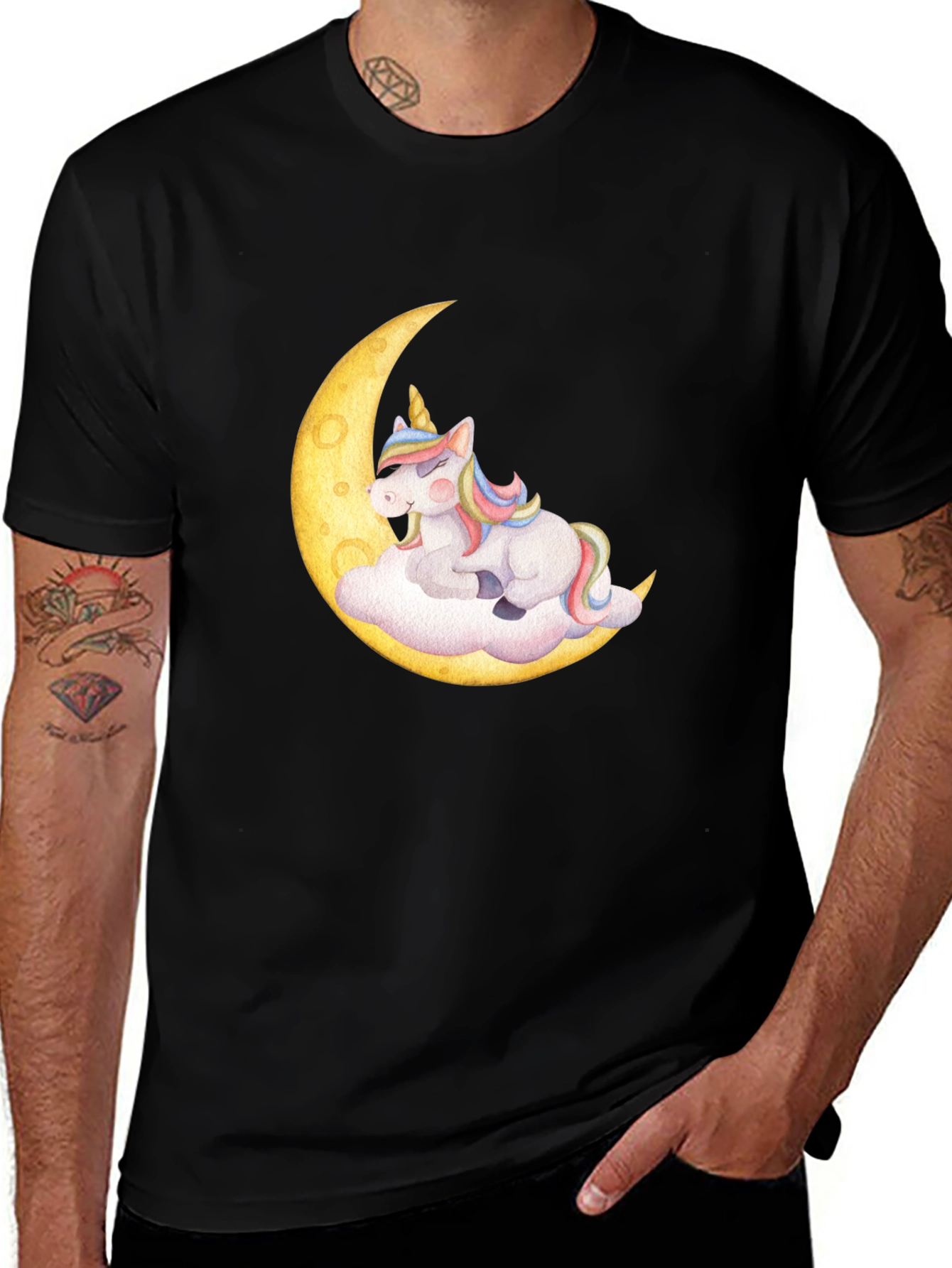 Variant 27 of Unicorn Moon Graphic Tee - Cute & Comfortable