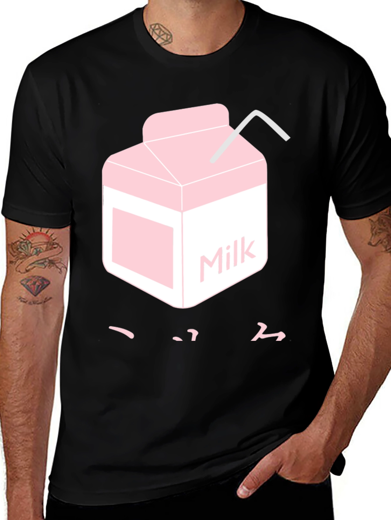 Variant 15 of Pink Milk Carton Graphic Tee