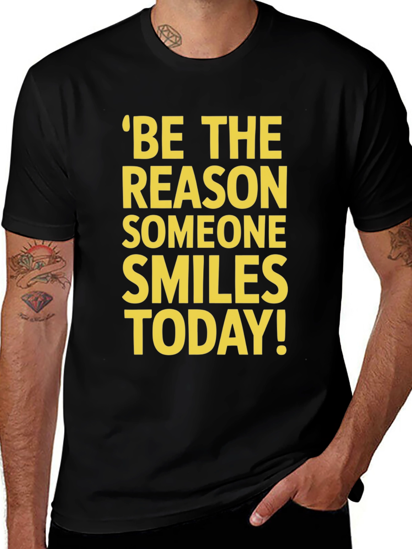 Variant 29 of Inspirational Graphic Tee - 'Be the Reason Someone Smiles Today'