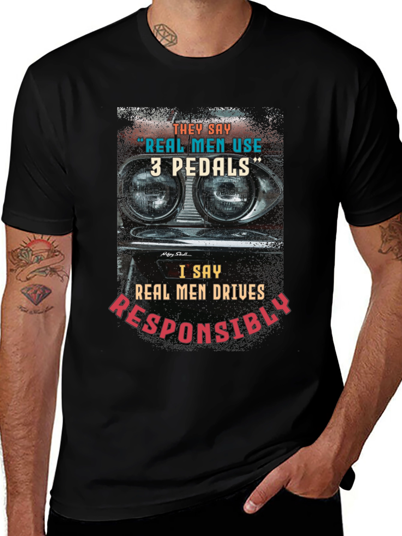 Real Men Use 3 Pedals T-Shirt