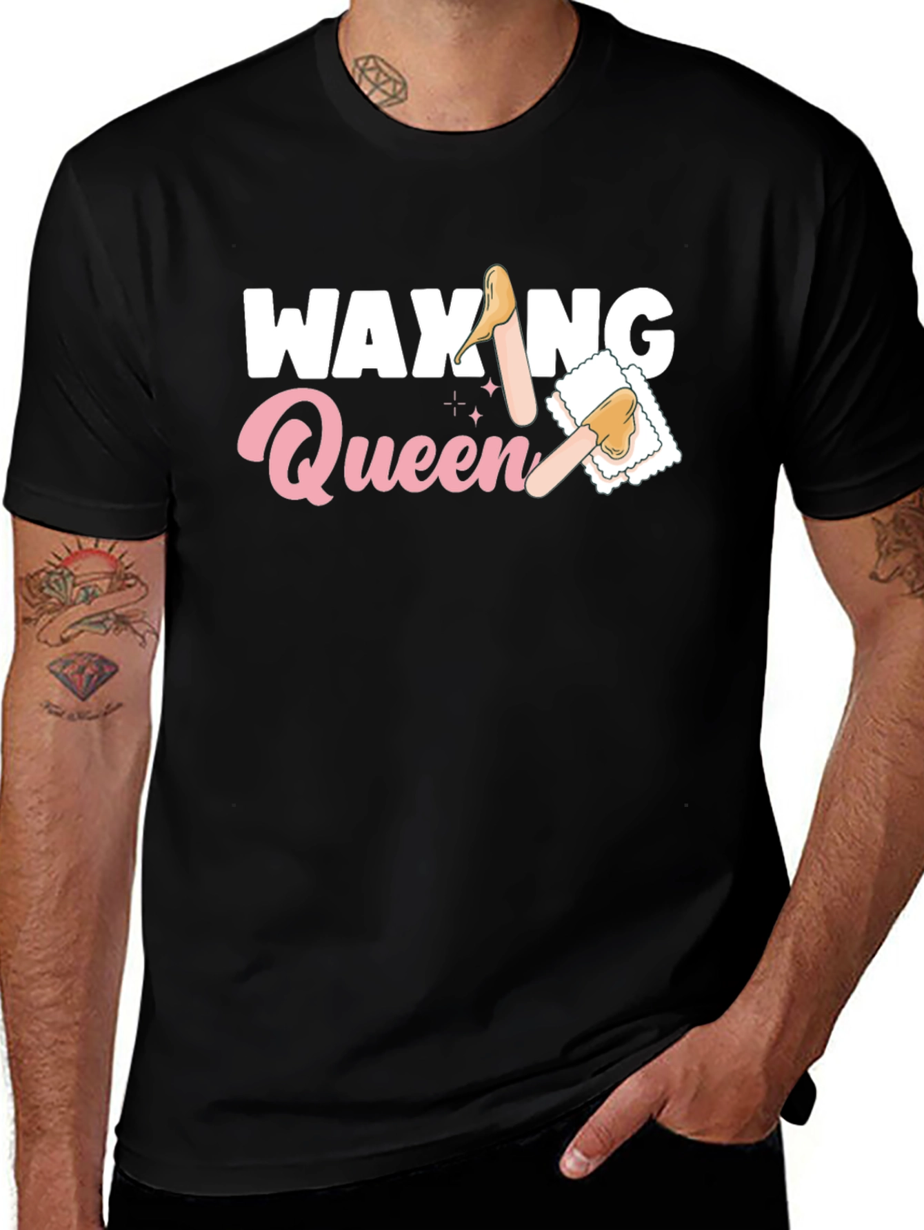Variant 6 of Waxing Queen Black T-Shirt