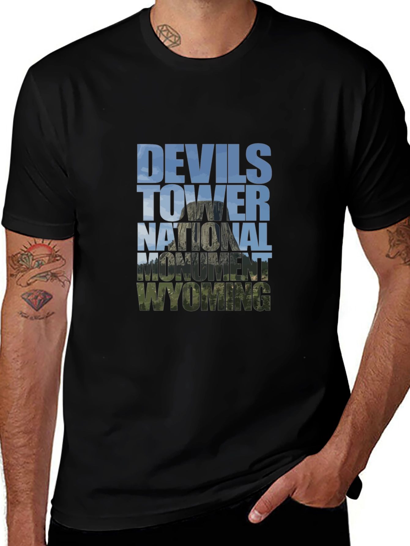 Variant 24 of Devils Tower National Monument Wyoming T-Shirt
