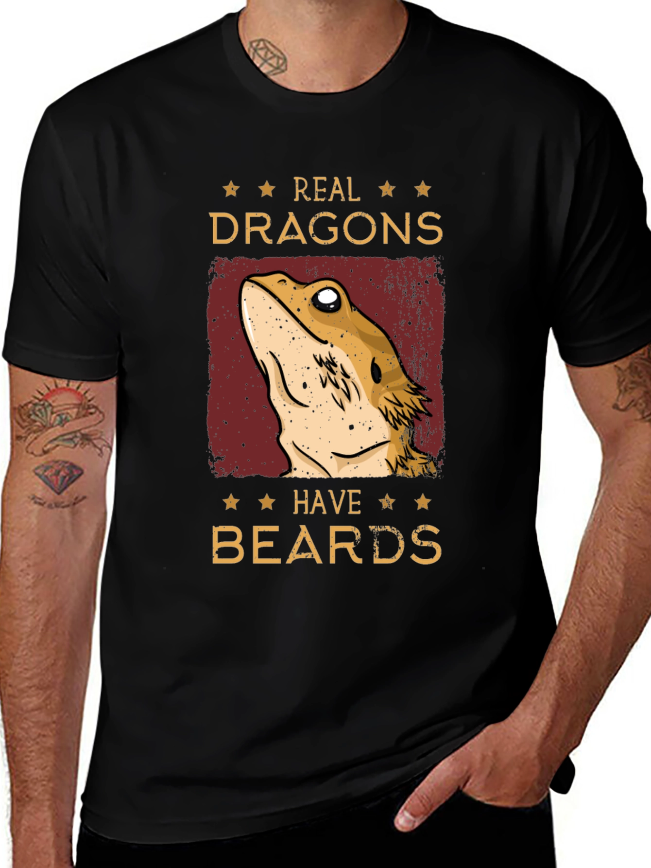 Variant 27 of Real Dragons Have Beards T-Shirt