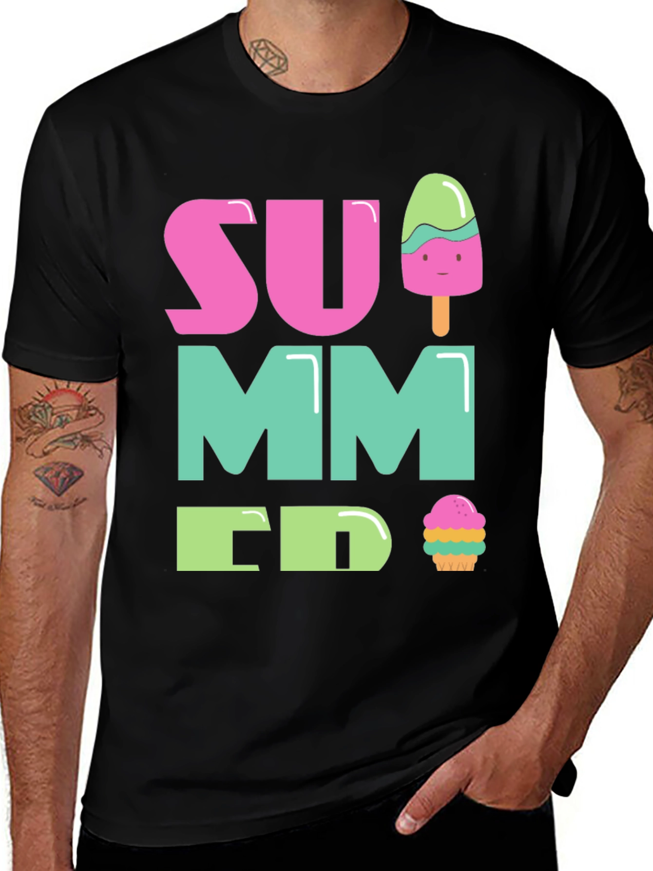 Variant 4 of Summer Fun T-Shirt - Ice Cream Design
