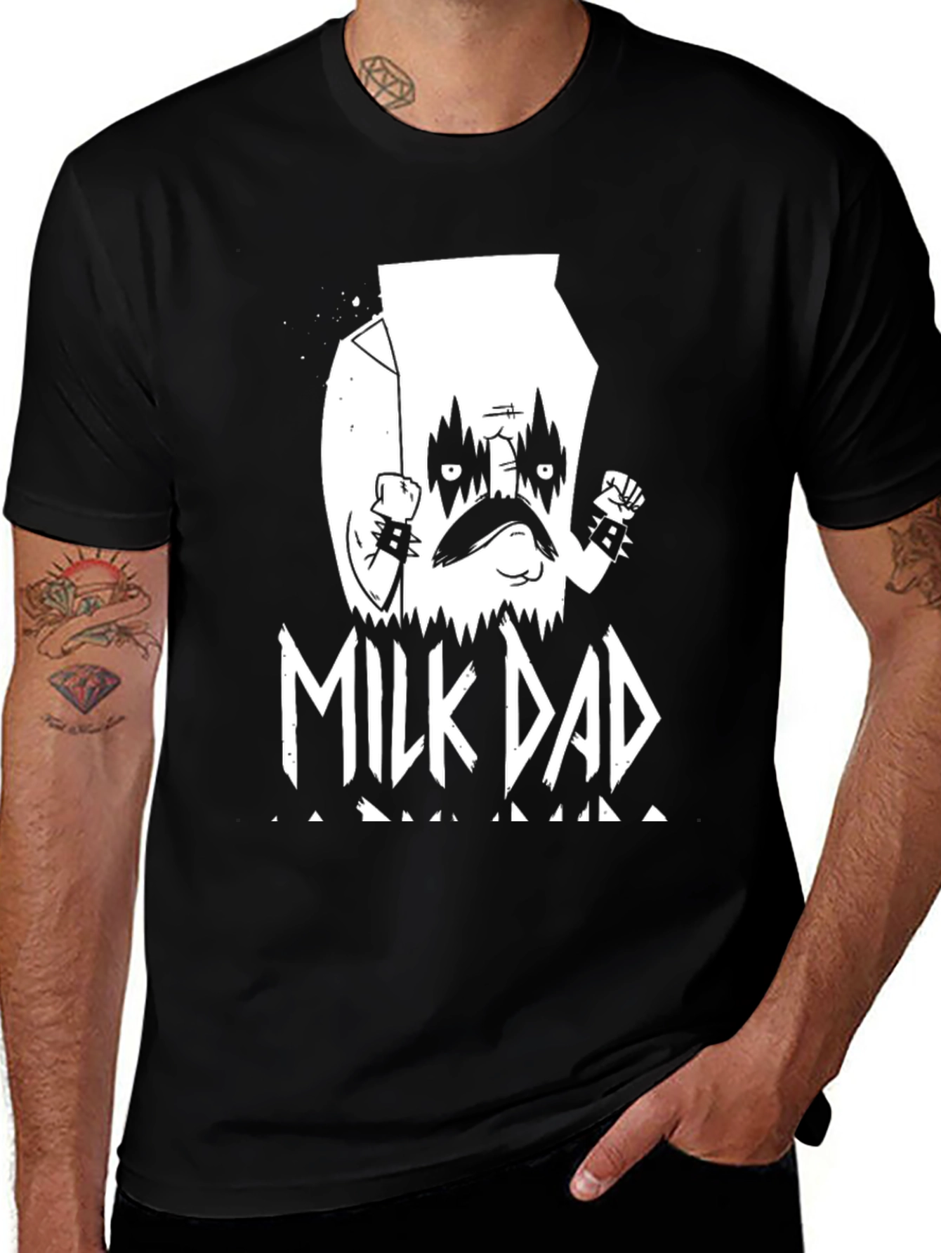 Variant 24 of Milk Dad Black Metal T-Shirt