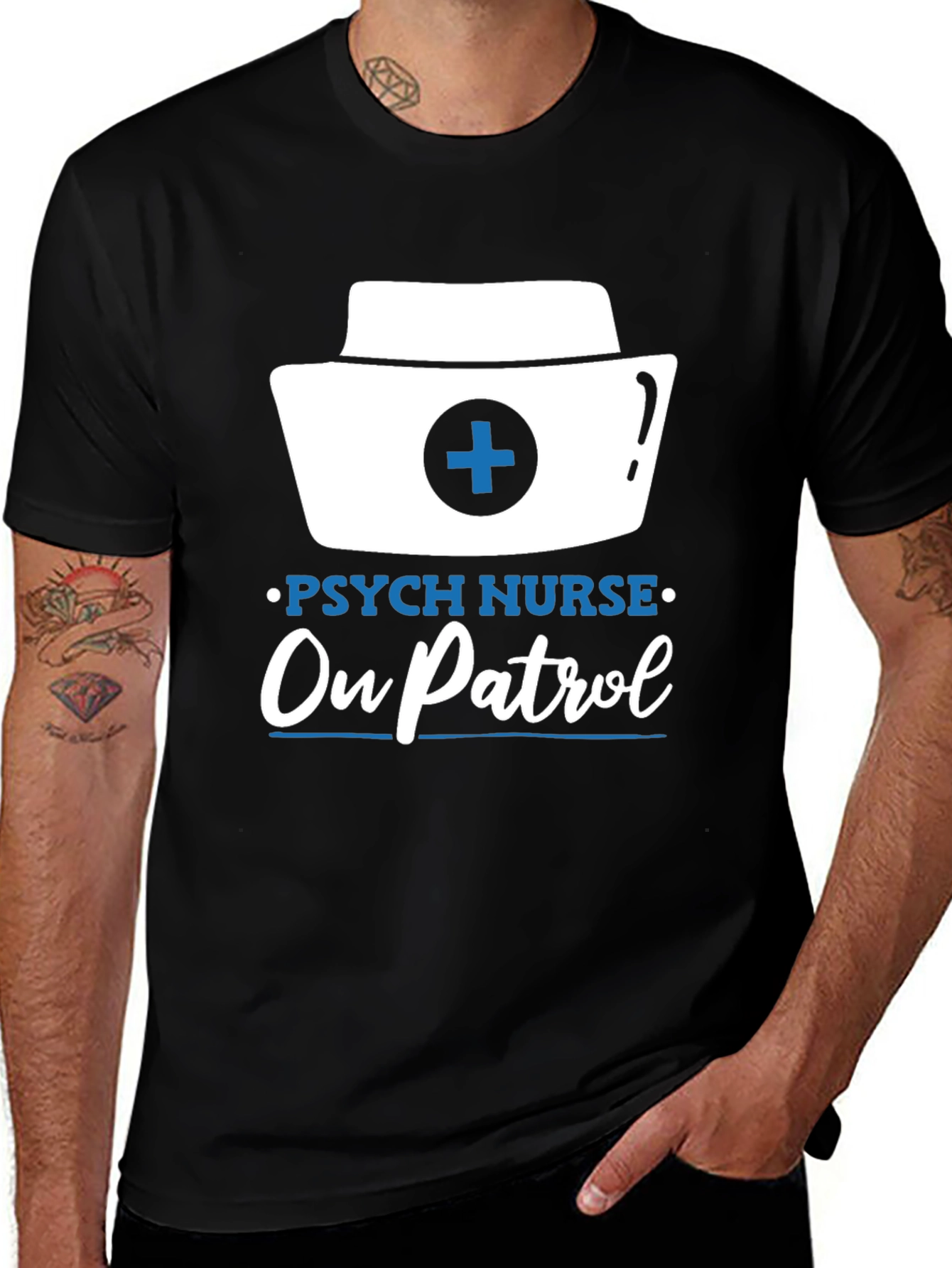 Psych Nurse On Patrol T-Shirt - Mental Health Apparel