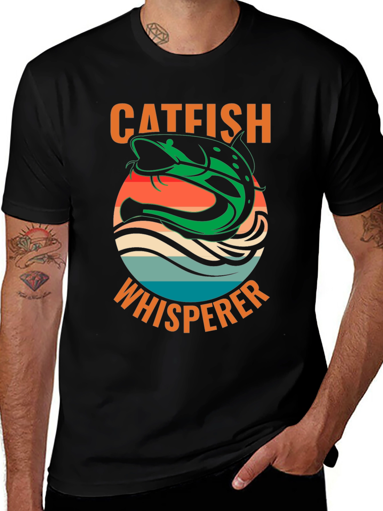 Variant 30 of Catfish Whisperer Graphic T-Shirt - Fishing Lover Tee