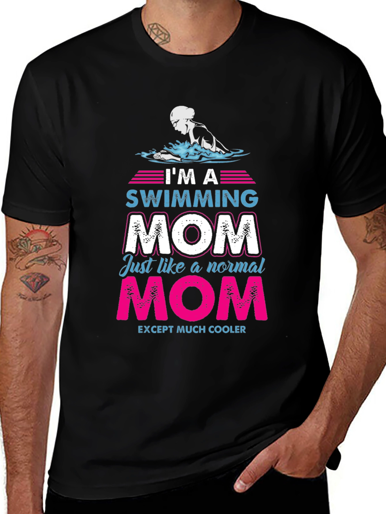 Swimming Mom Graphic T-Shirt - Cool Mom Edition