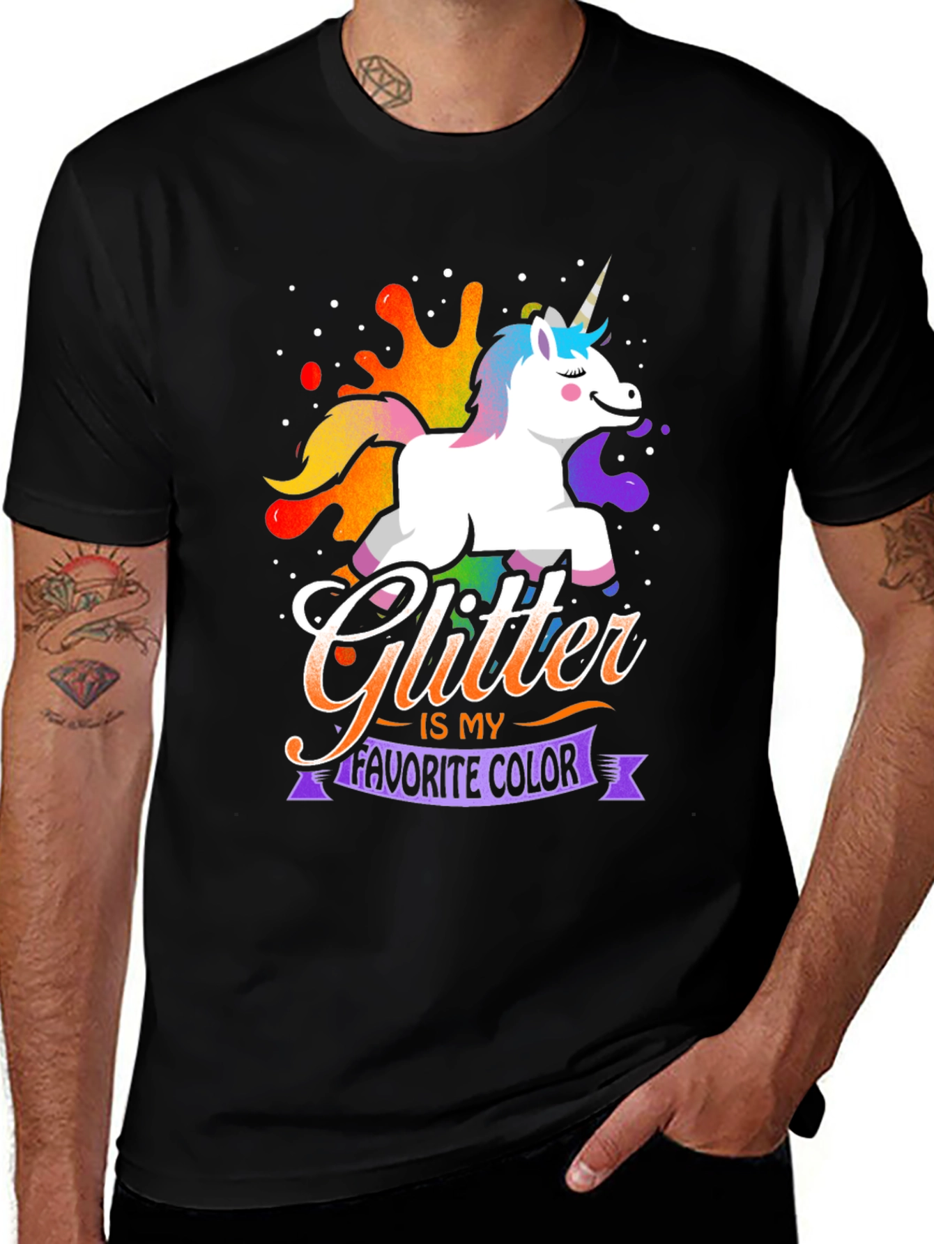 Variant 5 of Glitter is My Favorite Color Unicorn T-Shirt