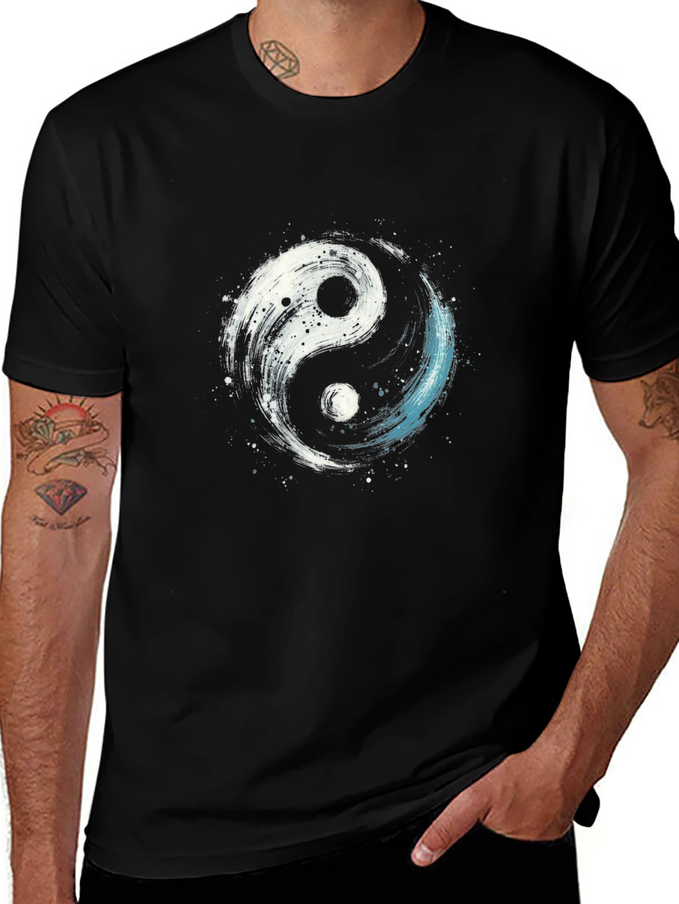 Variant 26 of Yin Yang Graphic T-Shirt - Stylish Black Tee
