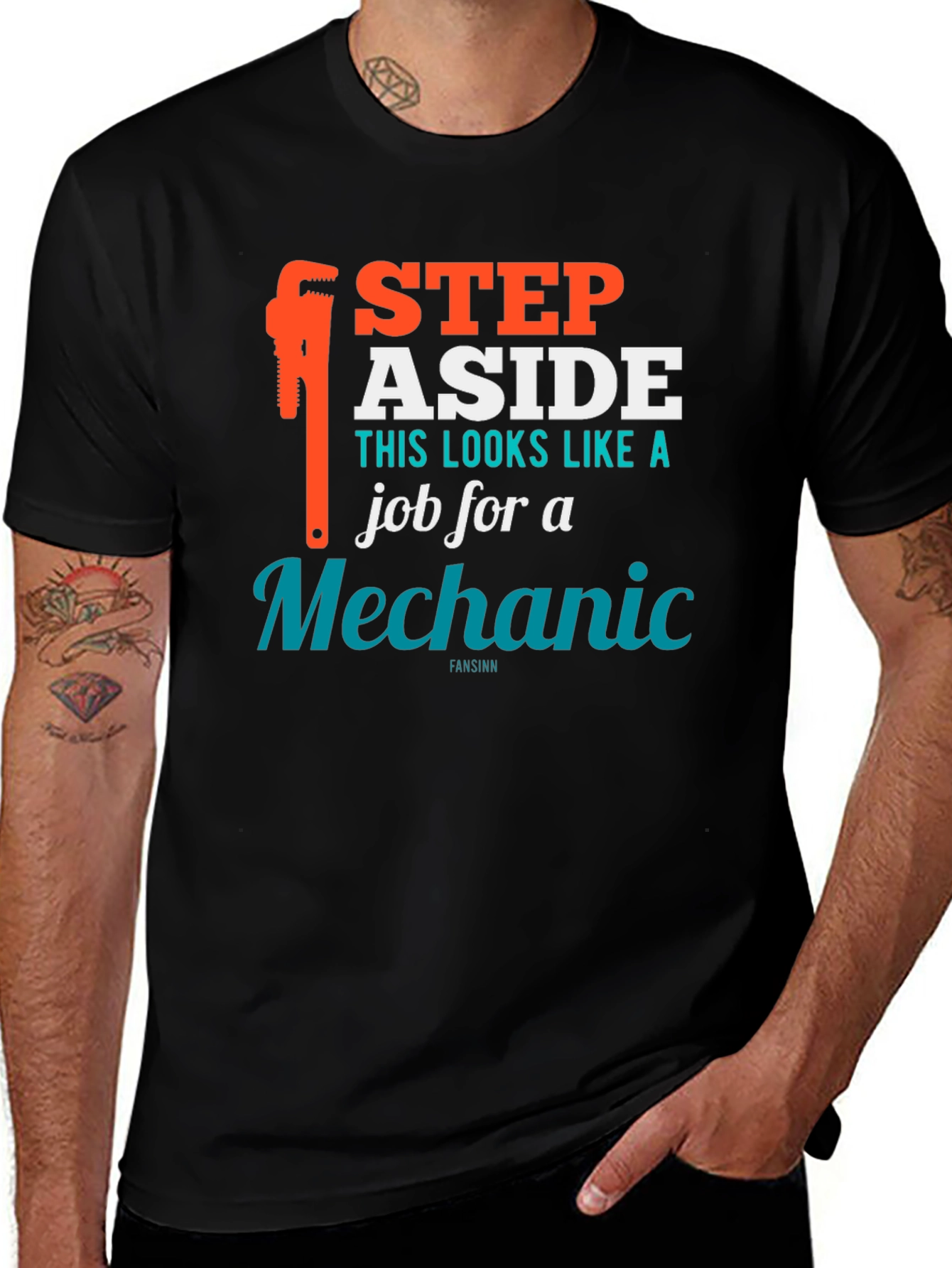 Variant 3 of Mechanic T-Shirt - Step Aside, Job For A Mechanic Tee