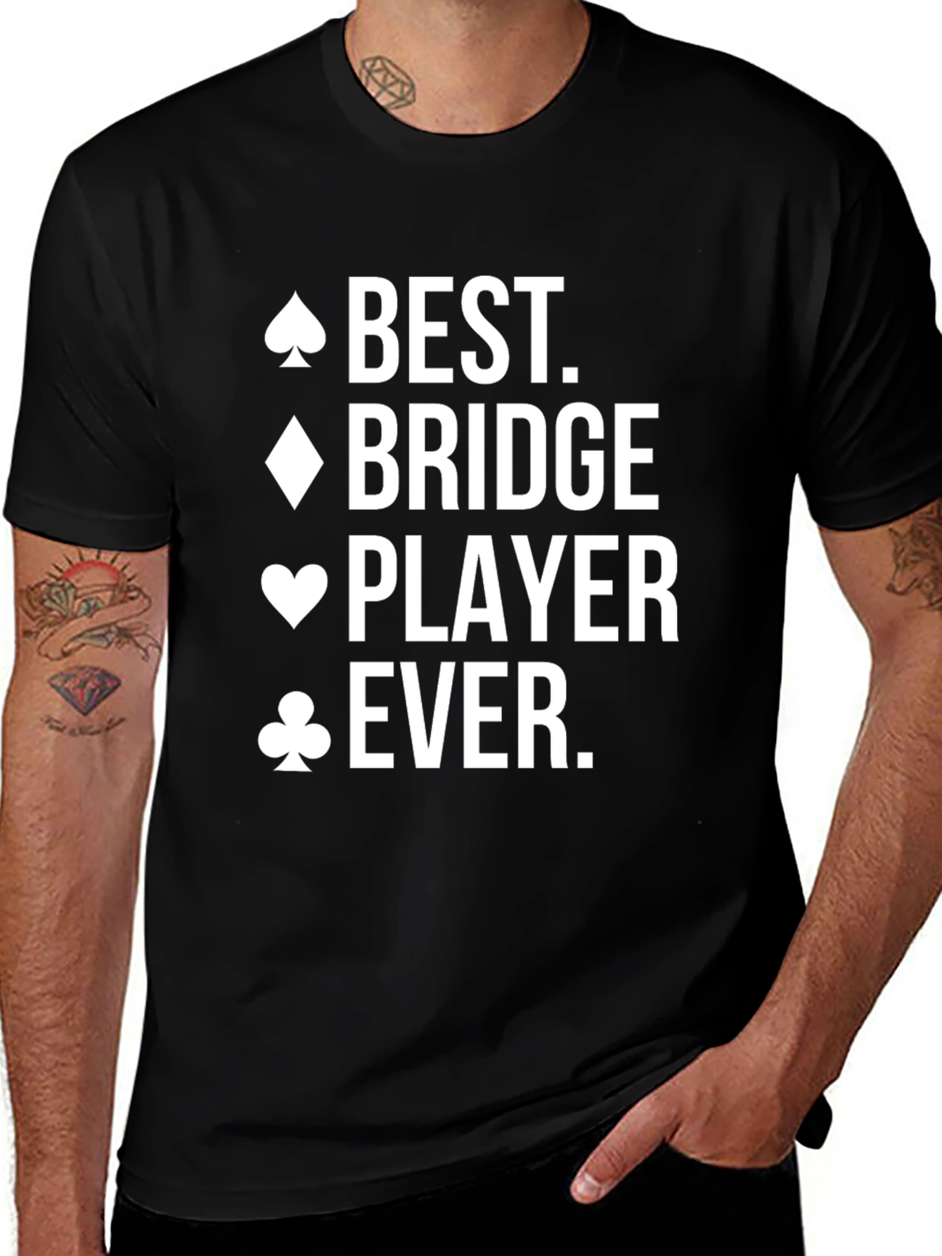 Variant 10 of Best Bridge Player Ever T-Shirt, Card Game Tee