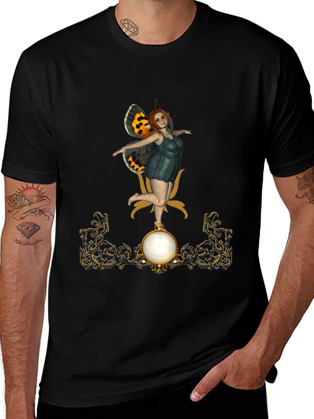 Variant 19 of Fantasy Fairy Graphic T-Shirt - Unique Artistic Design