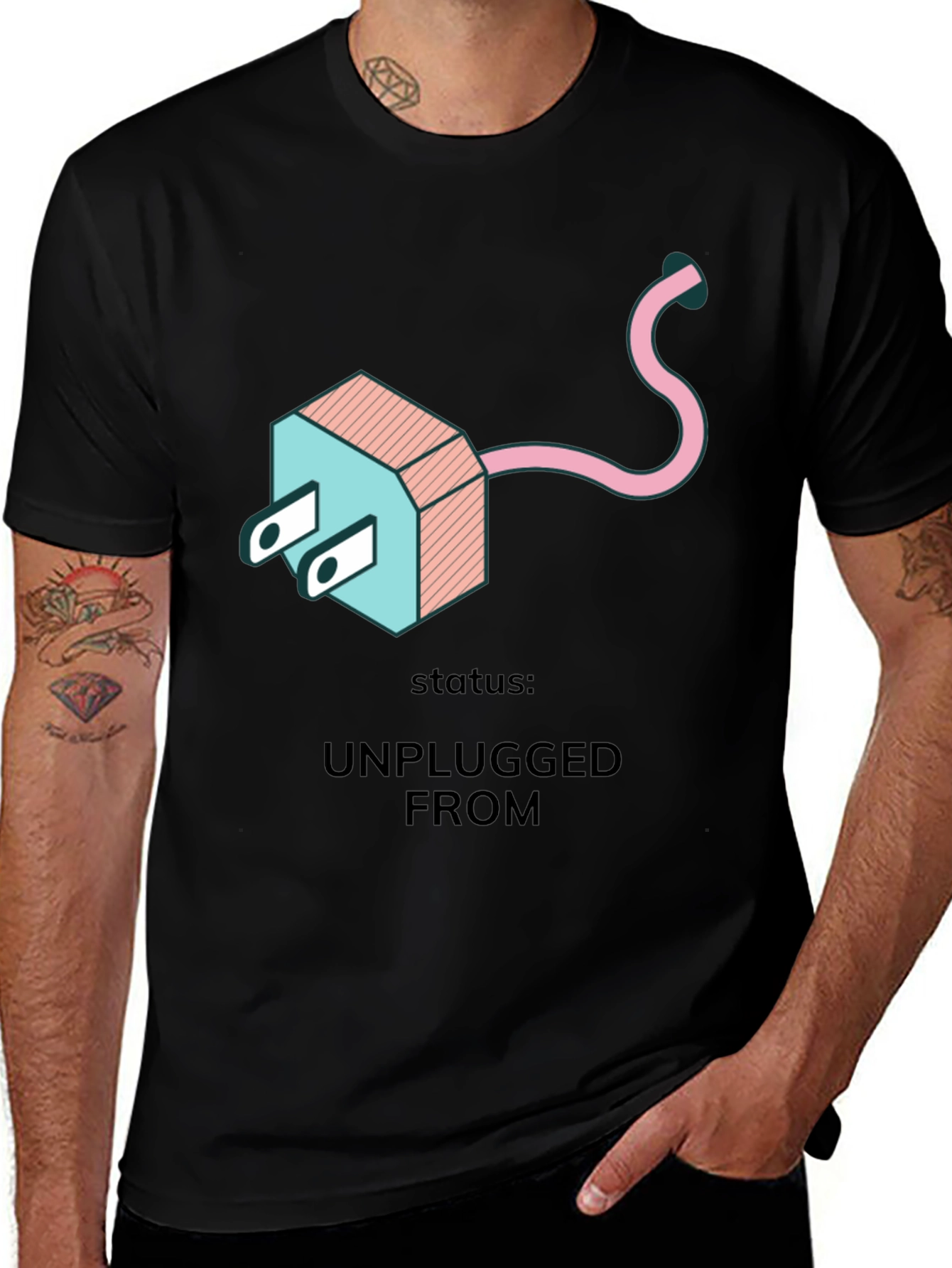 Variant 4 of Unplugged From T-Shirt - Relax & Recharge