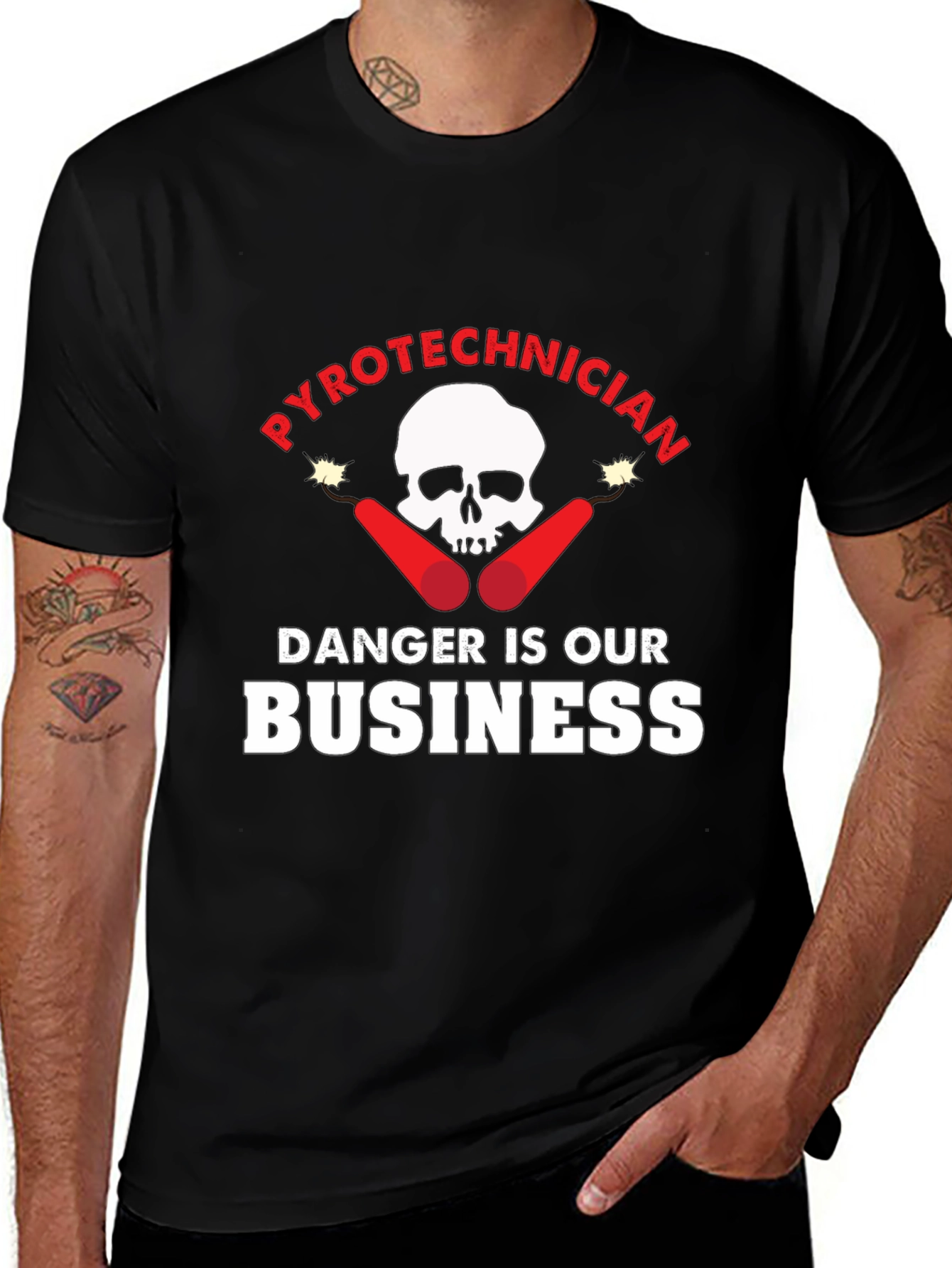 Variant 13 of Pyrotechnician Danger is Our Business T-Shirt