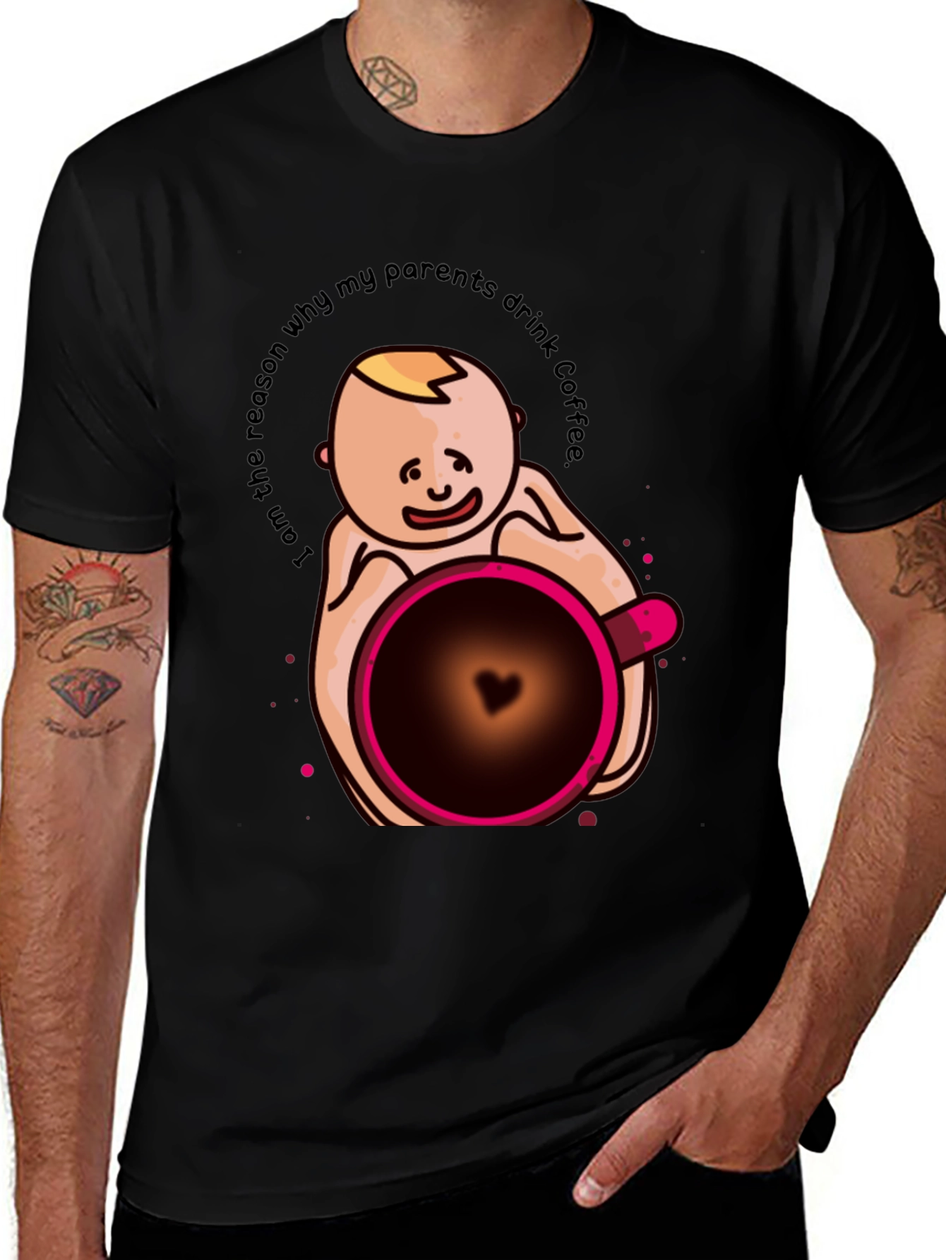 Variant 25 of Funny "Baby Coffee" Graphic T-Shirt - Unisex
