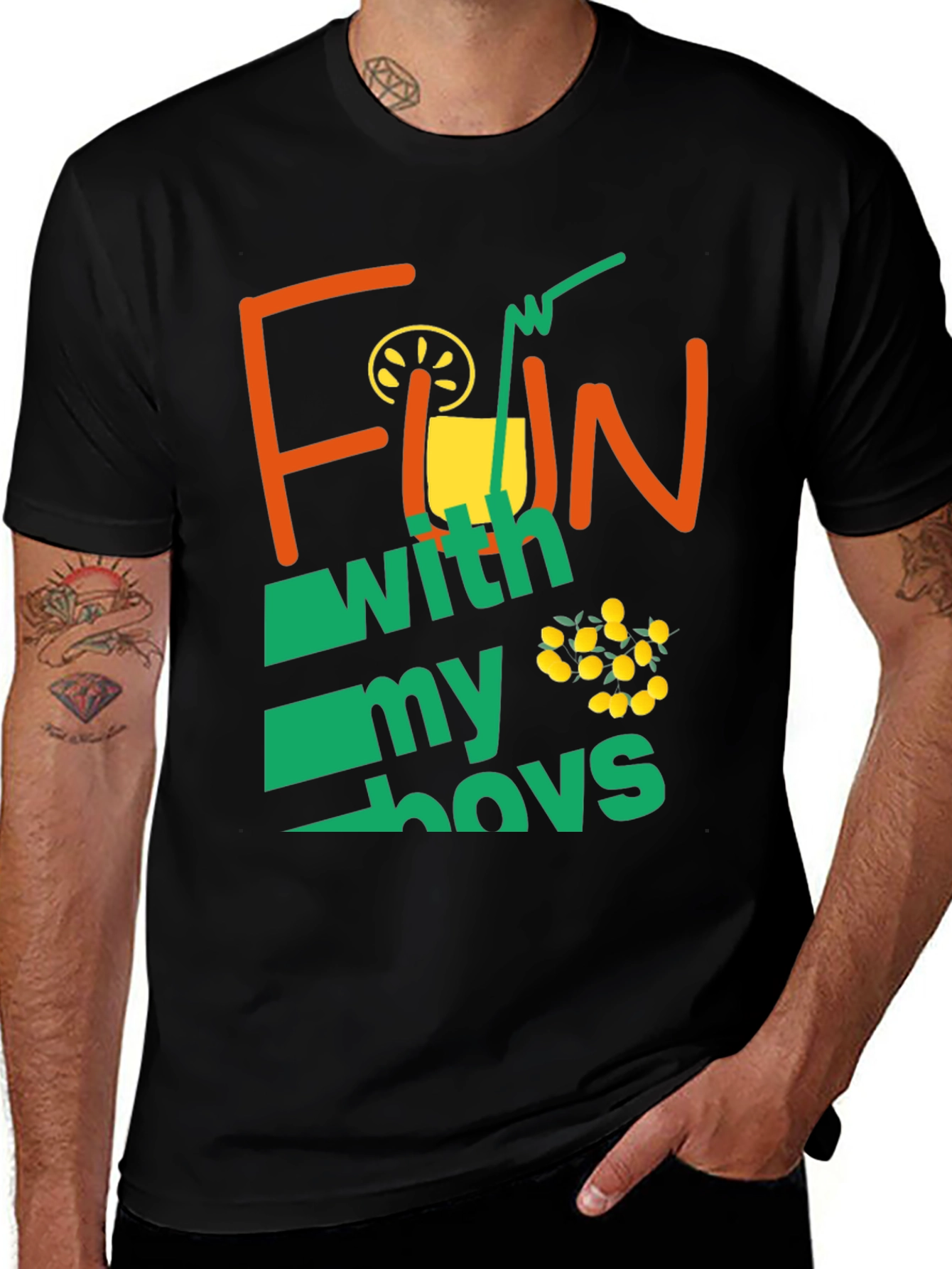 Fun with my boys Tee - Black