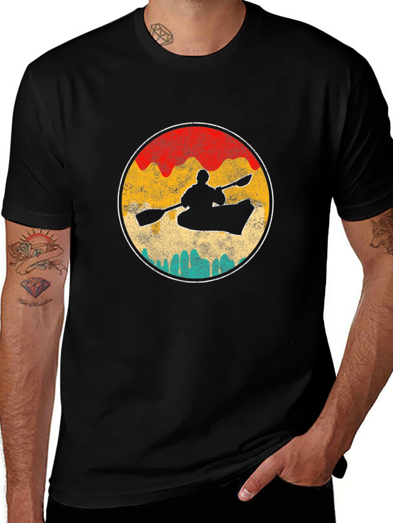 Variant 26 of Retro Kayak T-Shirt - Adventure Ready!