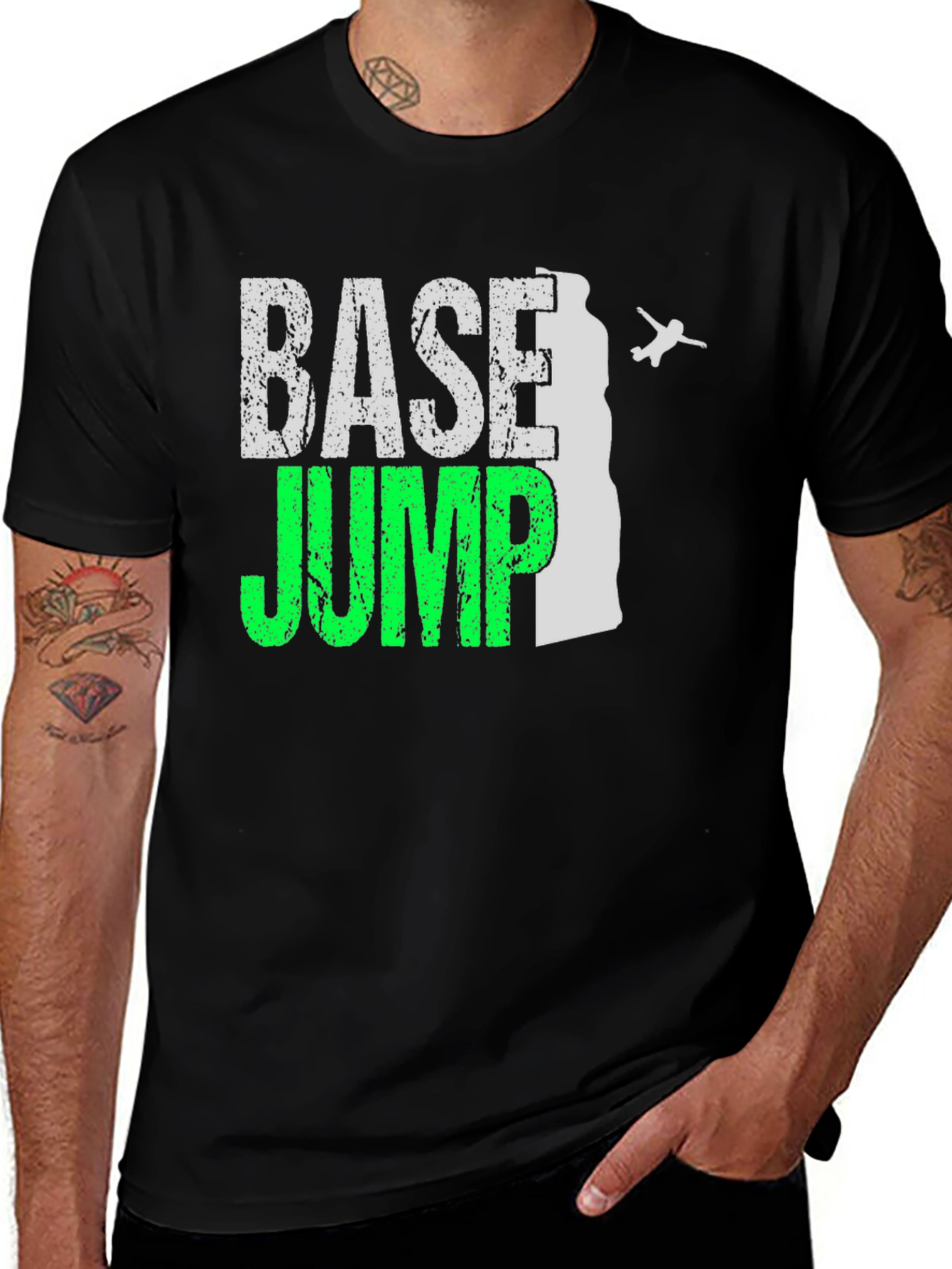 Variant 19 of BASE Jump Graphic T-Shirt - Adventure Seeker Tee
