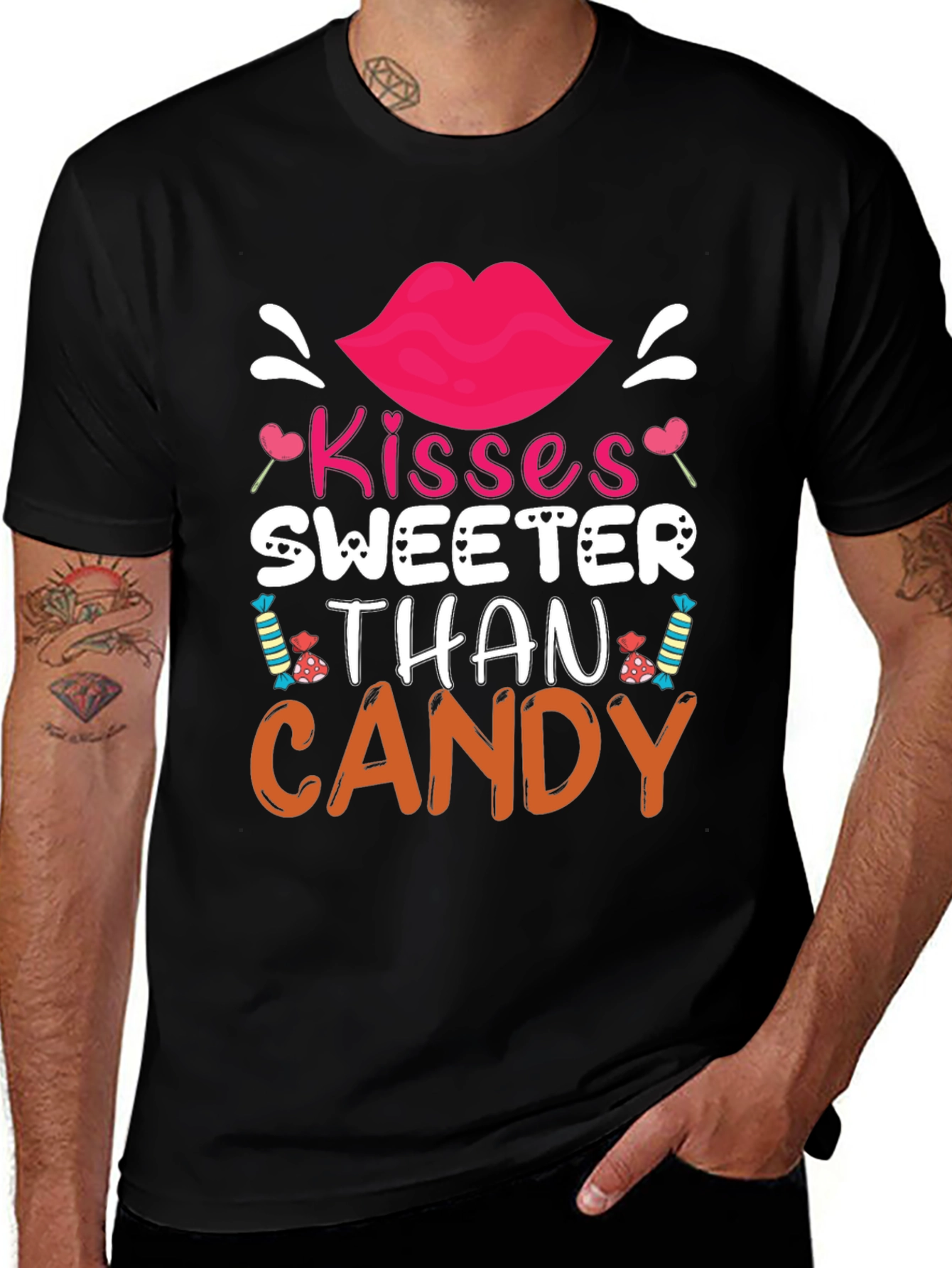 Kisses Sweeter Than Candy Valentine's Day T-Shirt