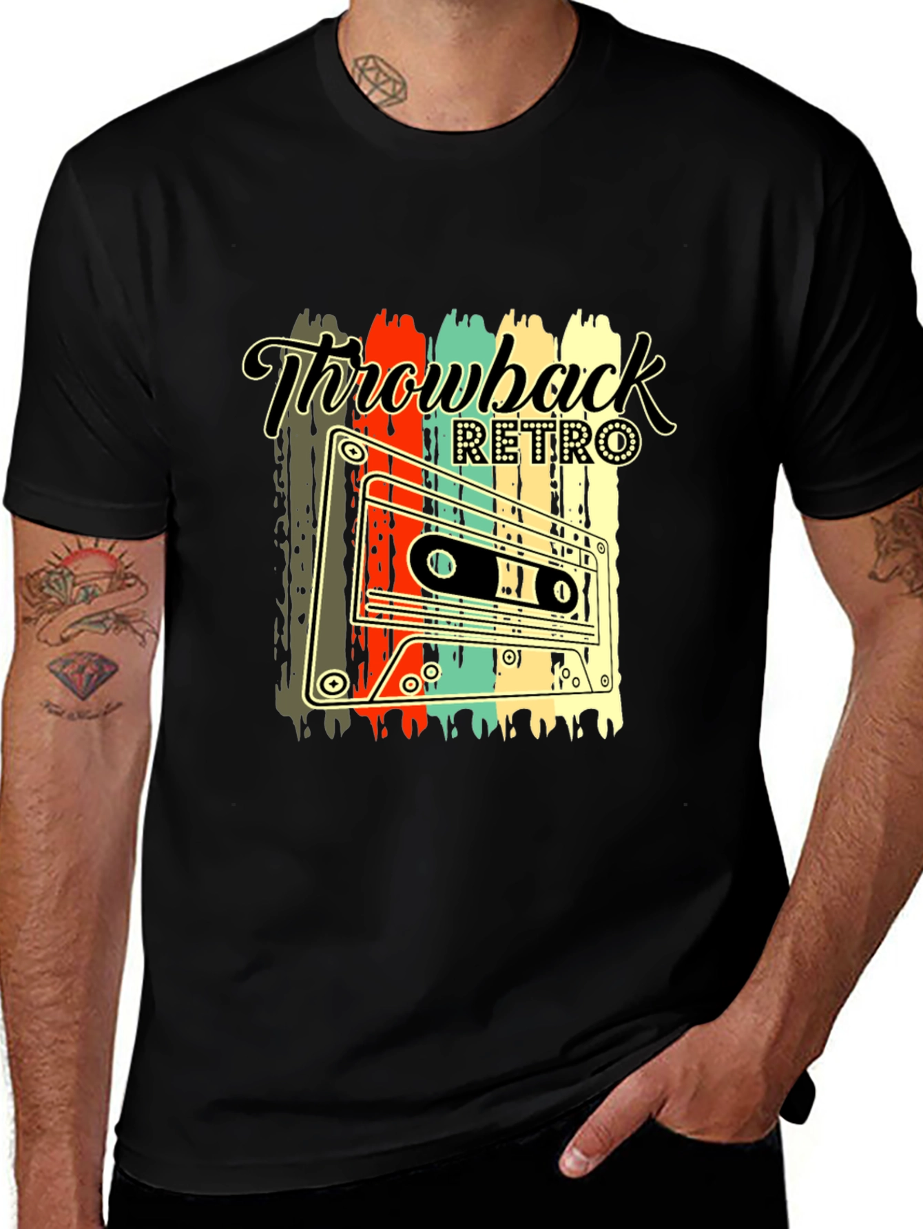 Variant 3 of Retro Throwback Cassette Tape Graphic T-Shirt