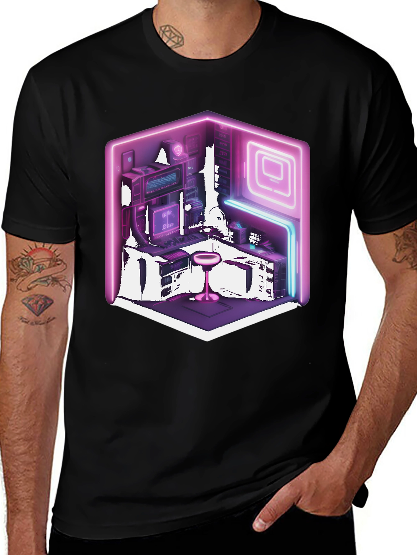 Variant 3 of Cyberpunk Room T-Shirt