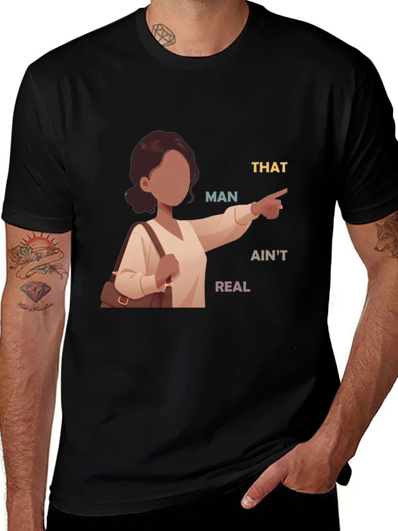 Variant 8 of That Man Ain't Real T-Shirt