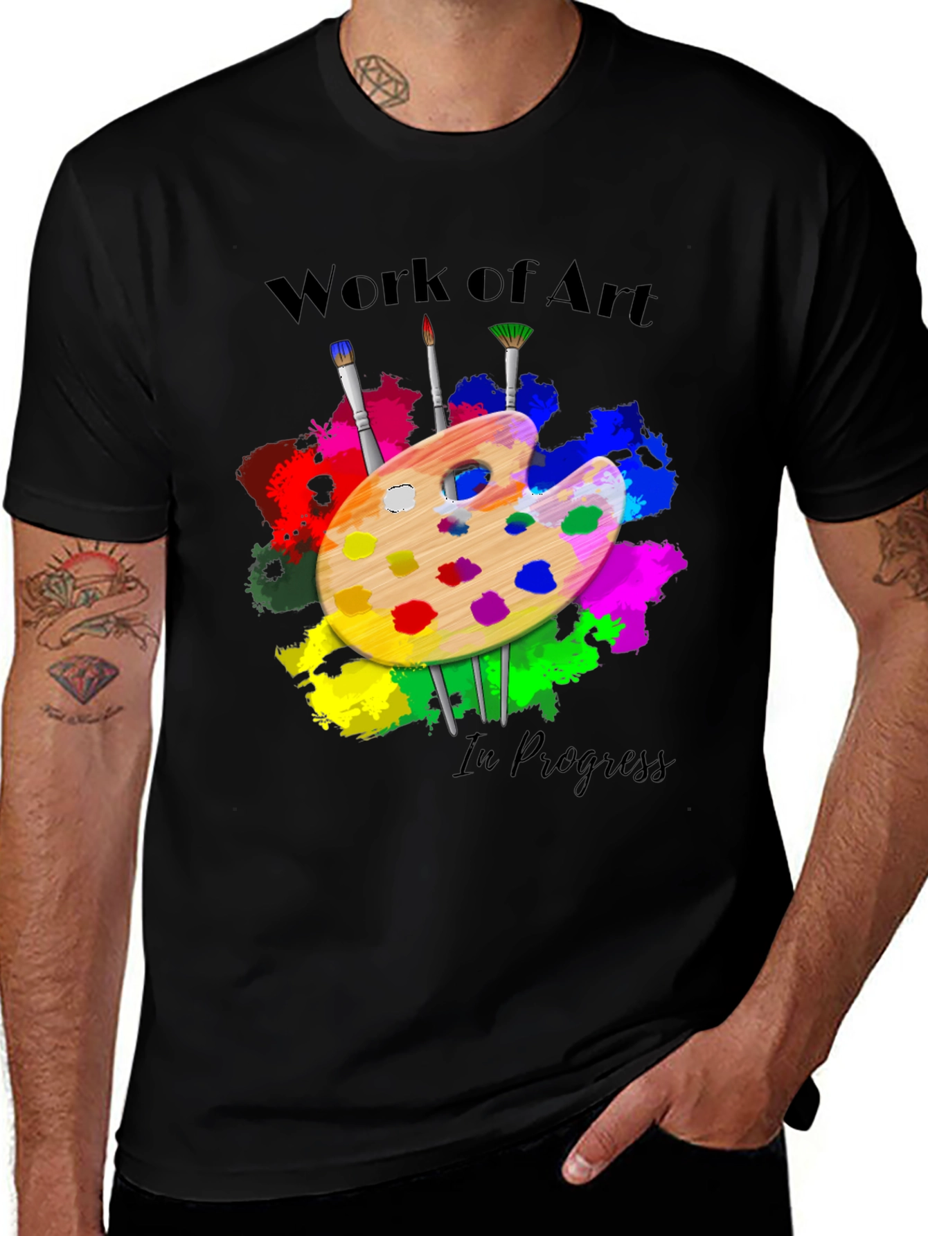 Variant 19 of Work of Art in Progress T-Shirt - Painter's Palette