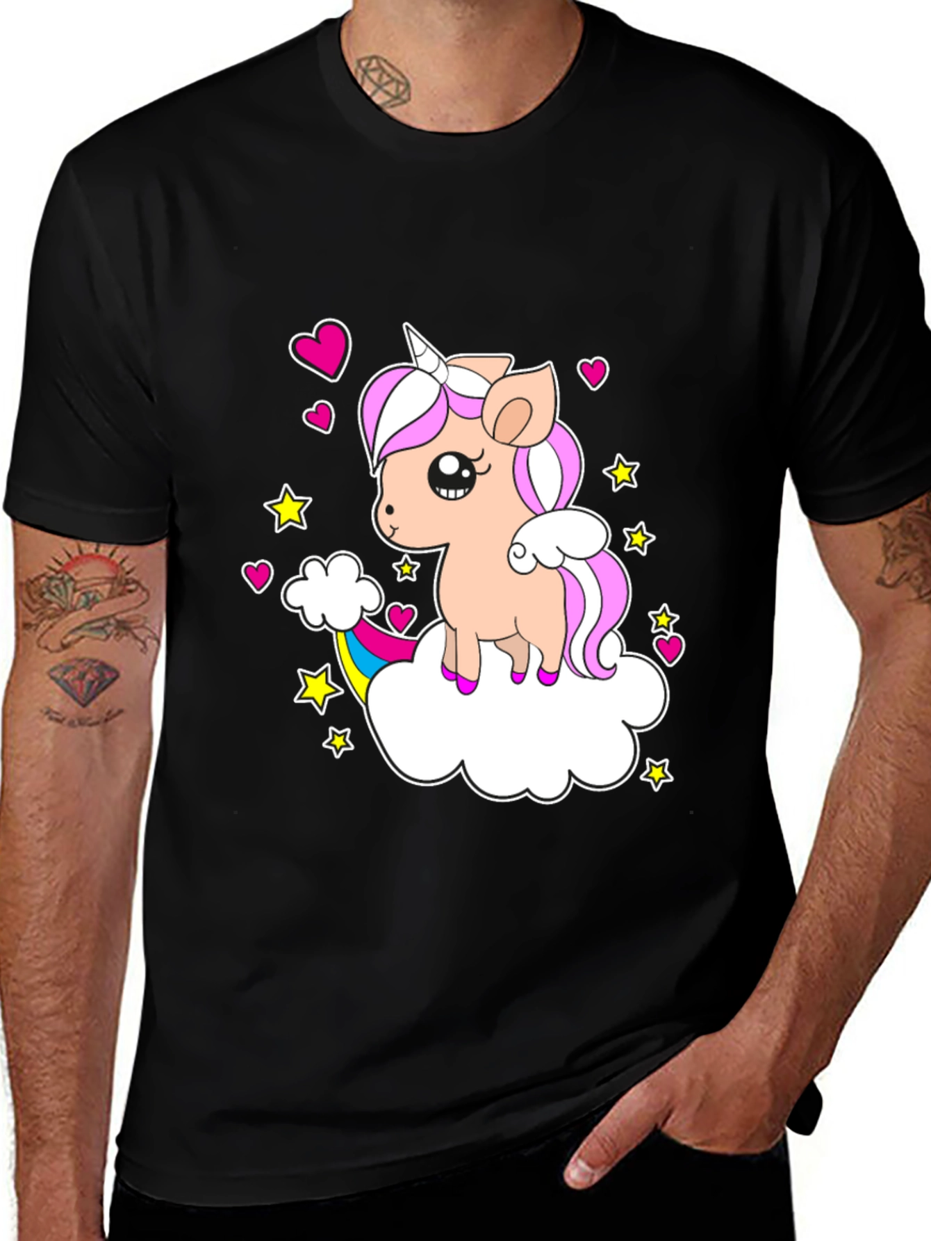 Variant 15 of Unicorn Cloud Rainbow Graphic Tee
