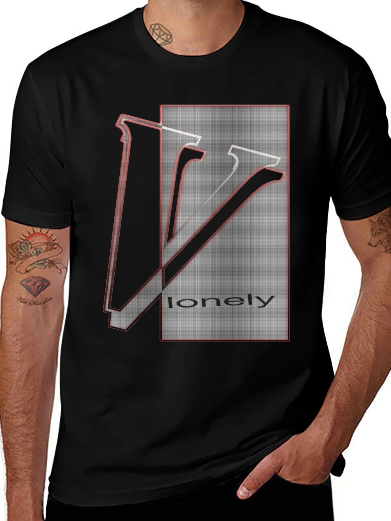 Variant 11 of Lonely Graphic Tee - Unique Design, Soft Cotton Blend