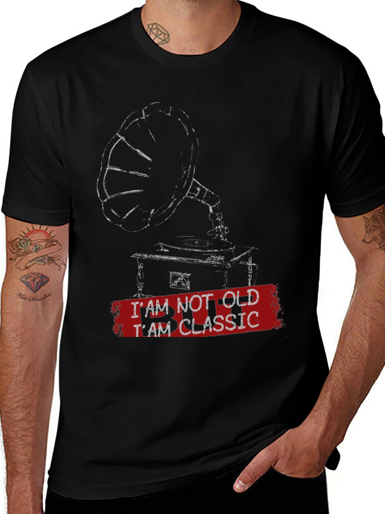 Variant 28 of Classic Phonograph Graphic Tee - I'm Not Old, I'm Classic