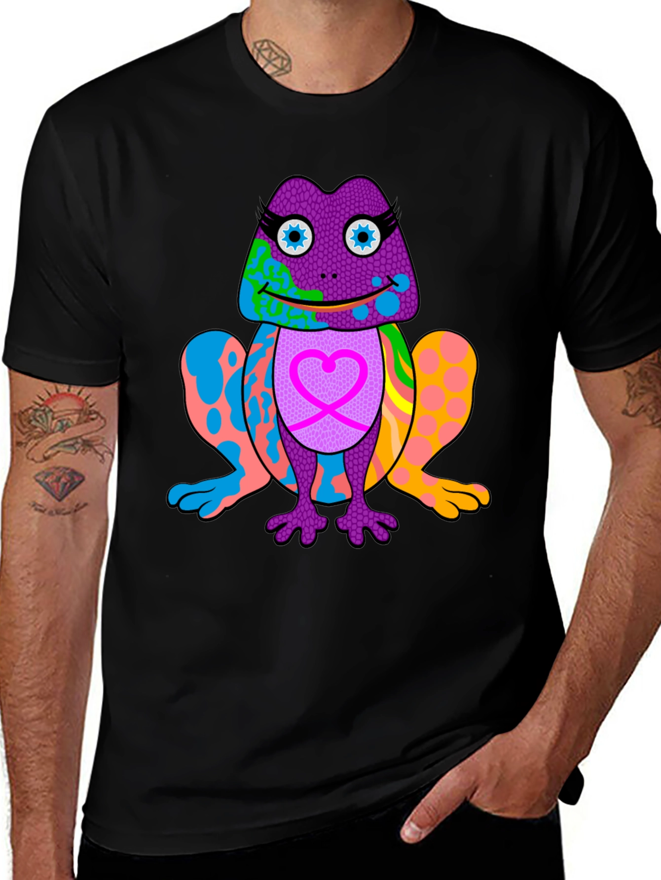 Variant 9 of Funky Frog Graphic Tee - Vibrant & Unique Design