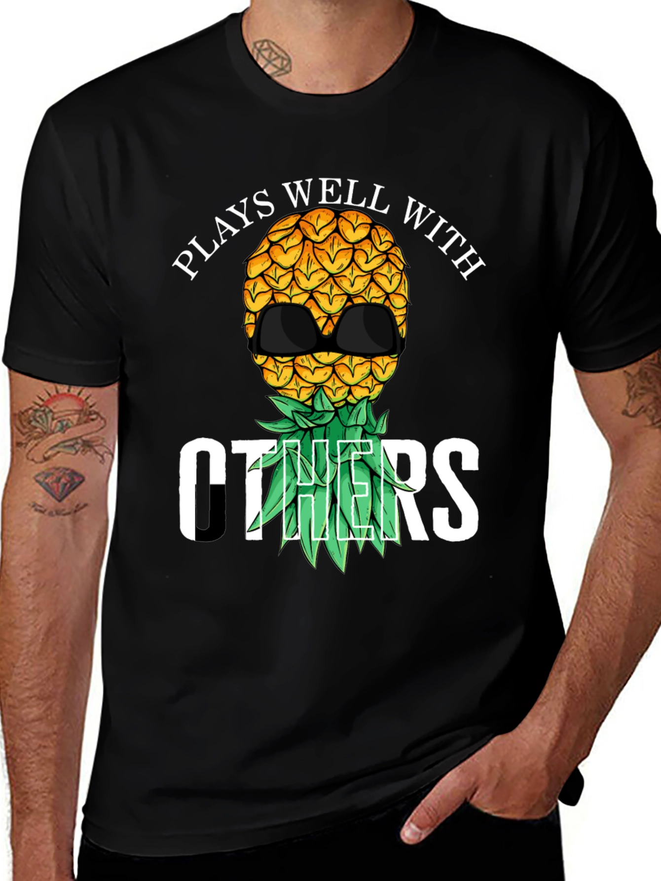 Variant 13 of Plays Well With Others Pineapple T-Shirt