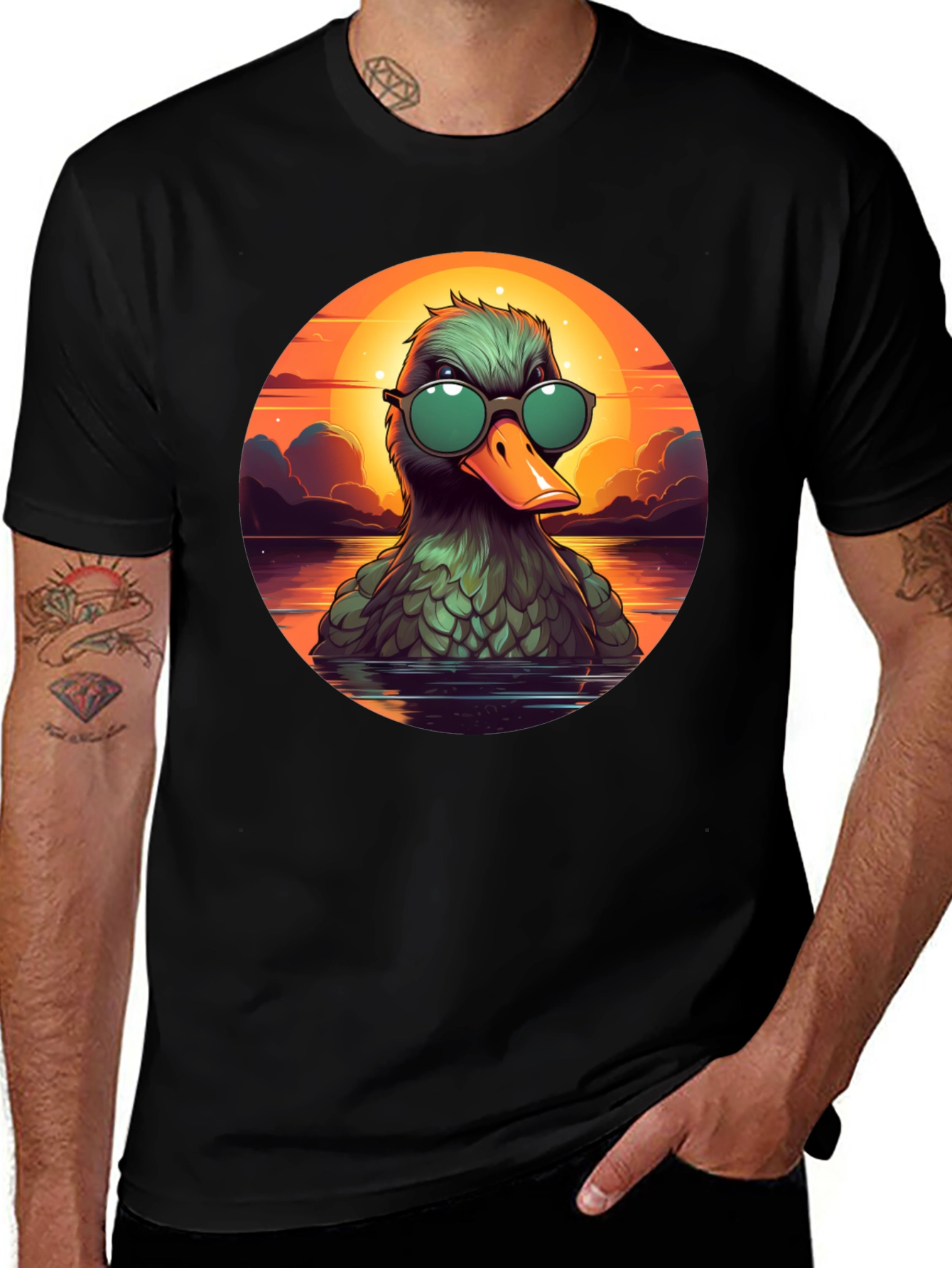 Variant 2 of Cool Duck Sunset T-Shirt