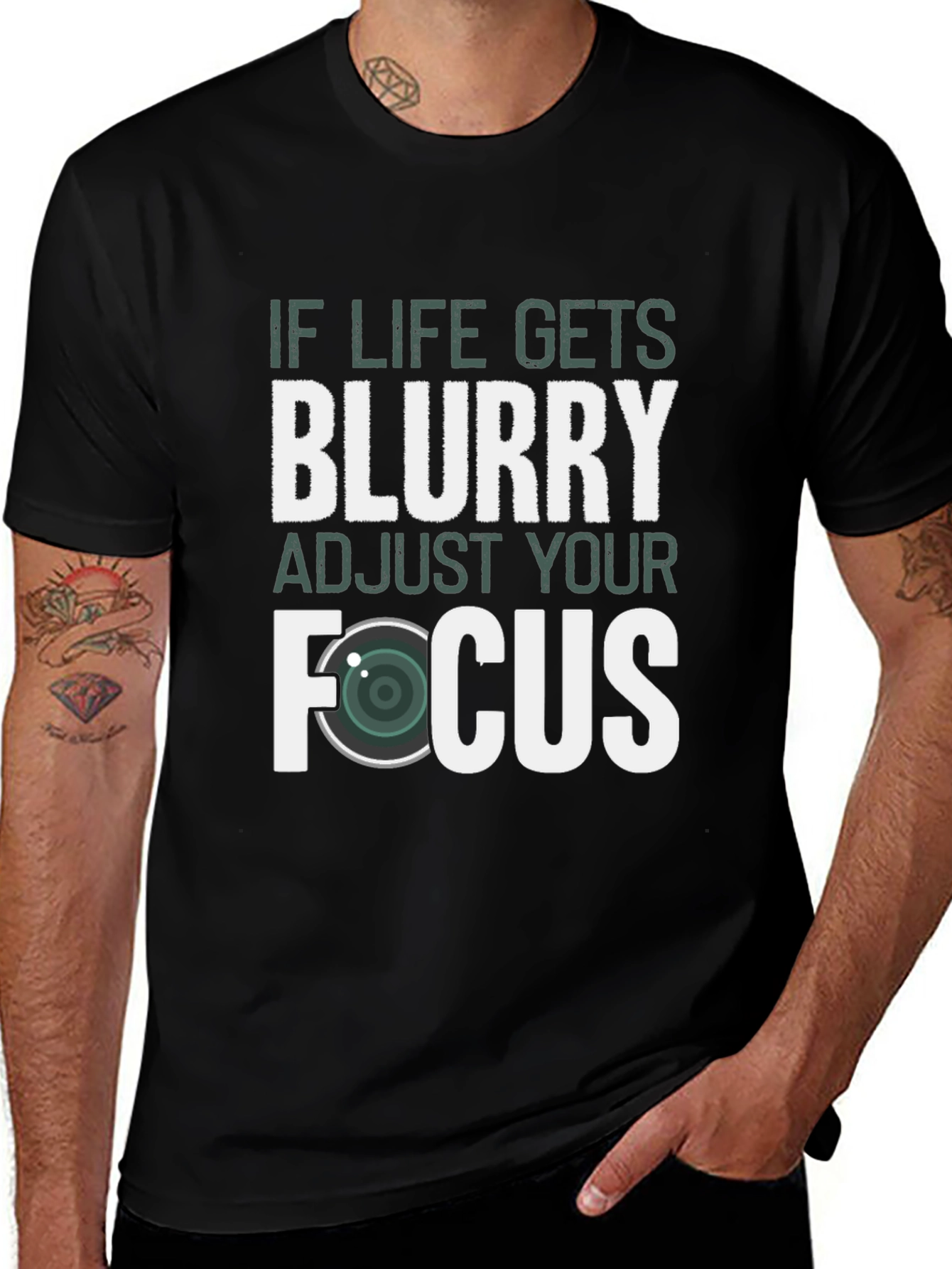 Variant 15 of Blurry Life? Adjust Your Focus Graphic Tee