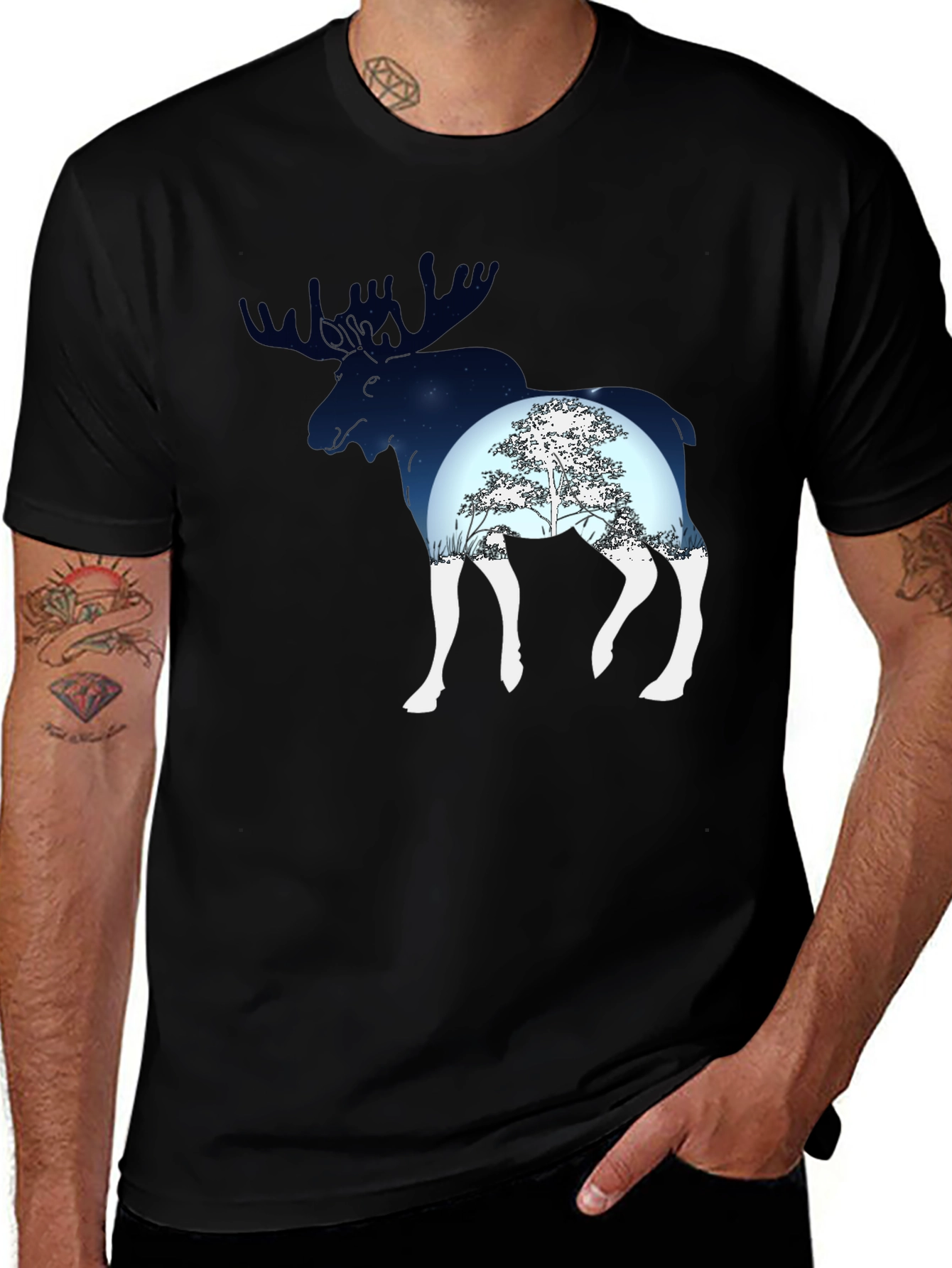 Variant 12 of Moose Silhouette Graphic Tee