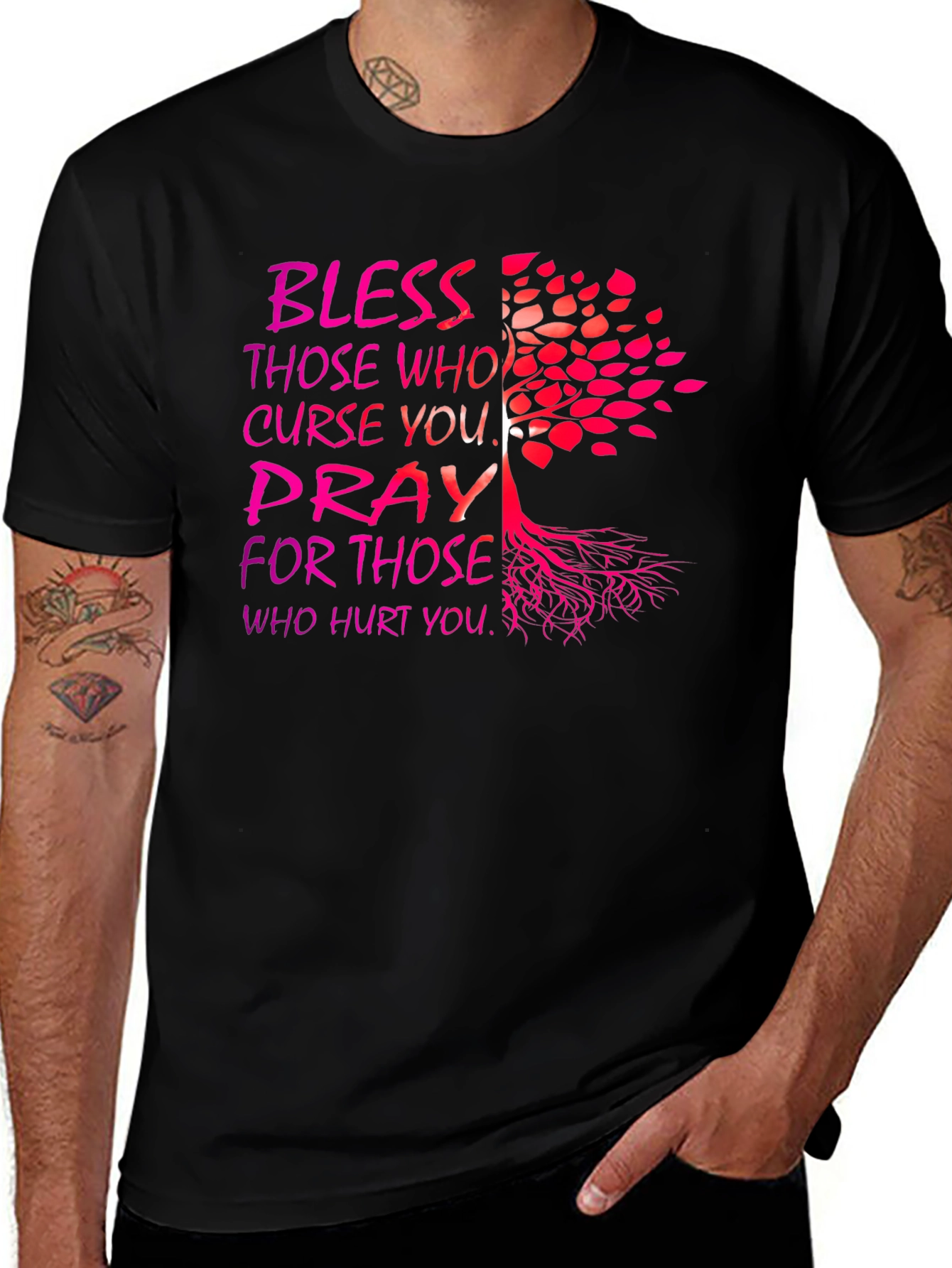 Variant 24 of Bless Those Who Curse You Graphic Tee