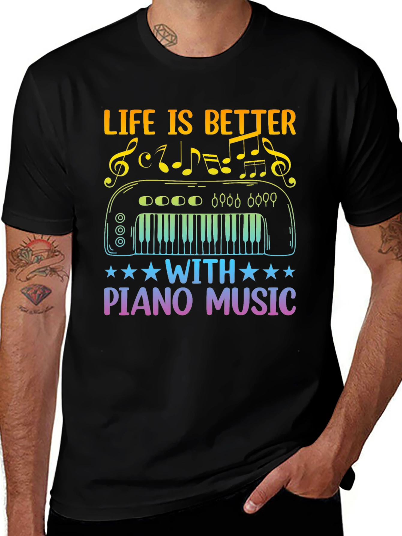 Variant 27 of Life is Better With Piano Music T-Shirt