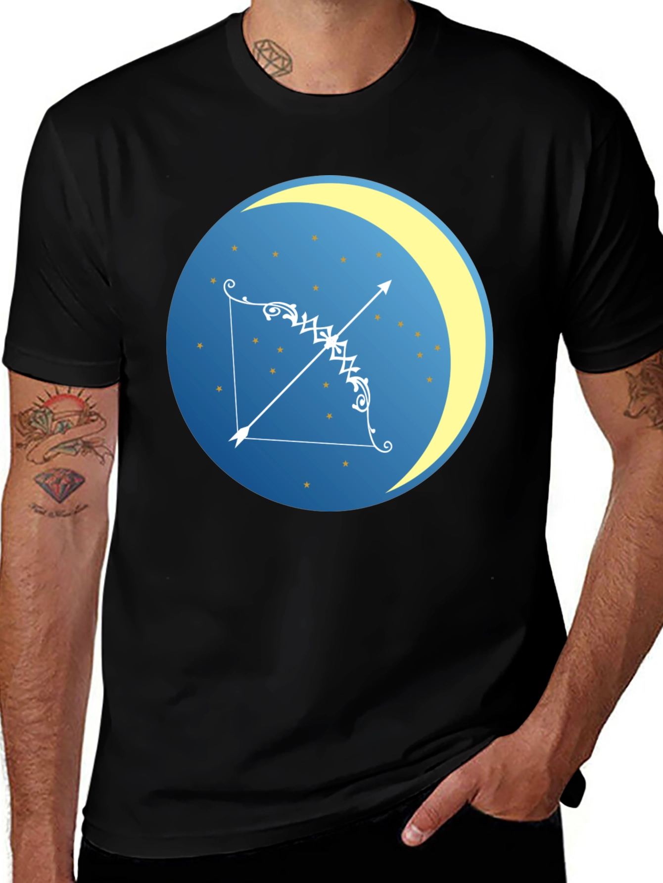 Sagittarius Zodiac Black T-Shirt