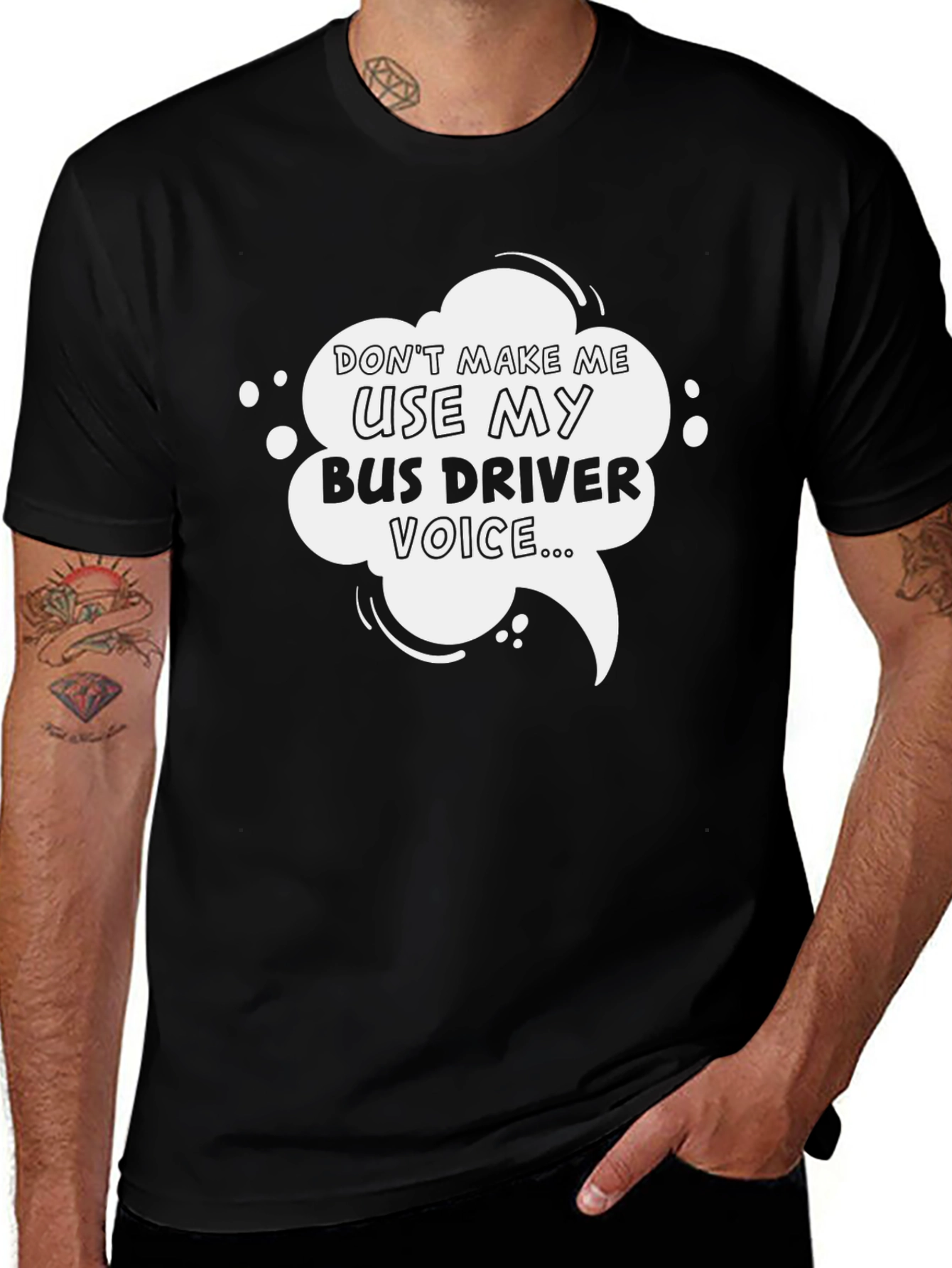 Variant 26 of Bus Driver Voice Graphic Tee - Black