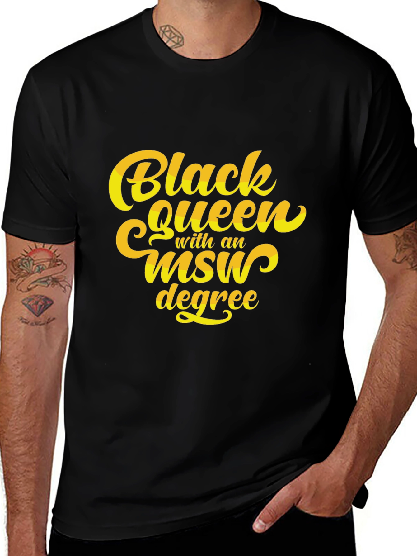 Black Queen MSW Degree T-Shirt