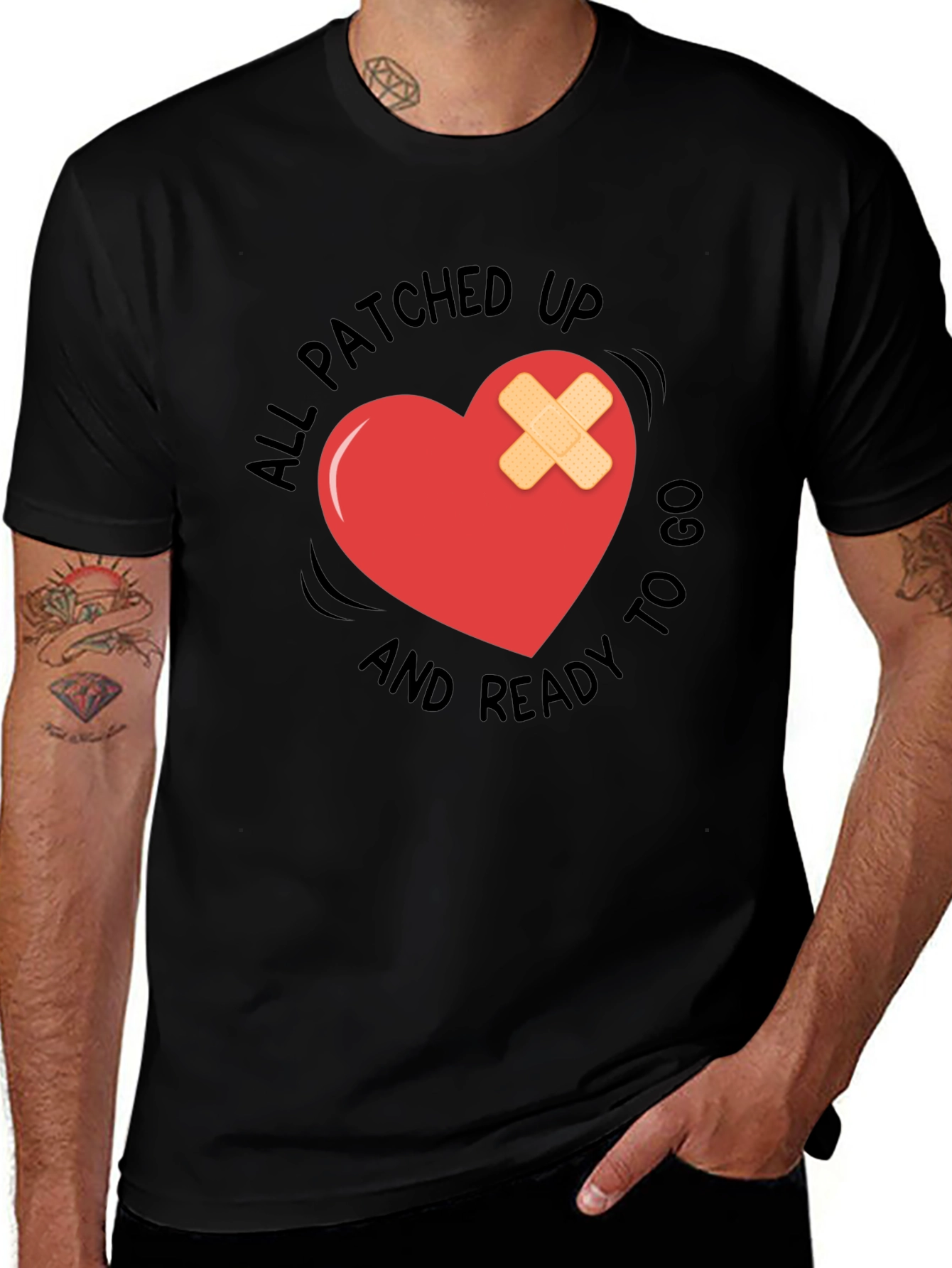 Patched Up Heart Graphic Tee