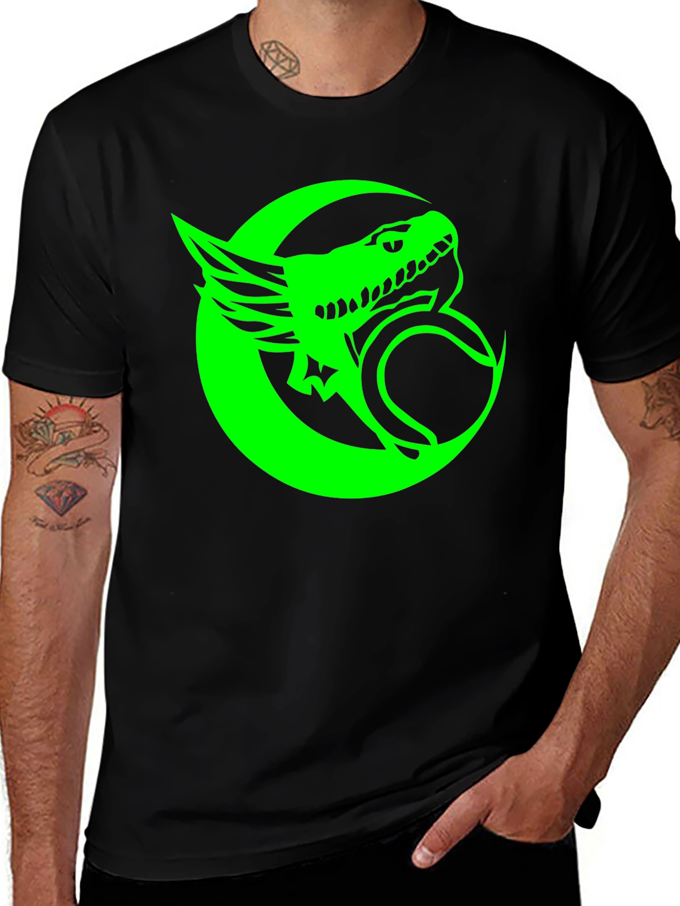 Variant 30 of Dragon Tennis Ball Graphic Tee