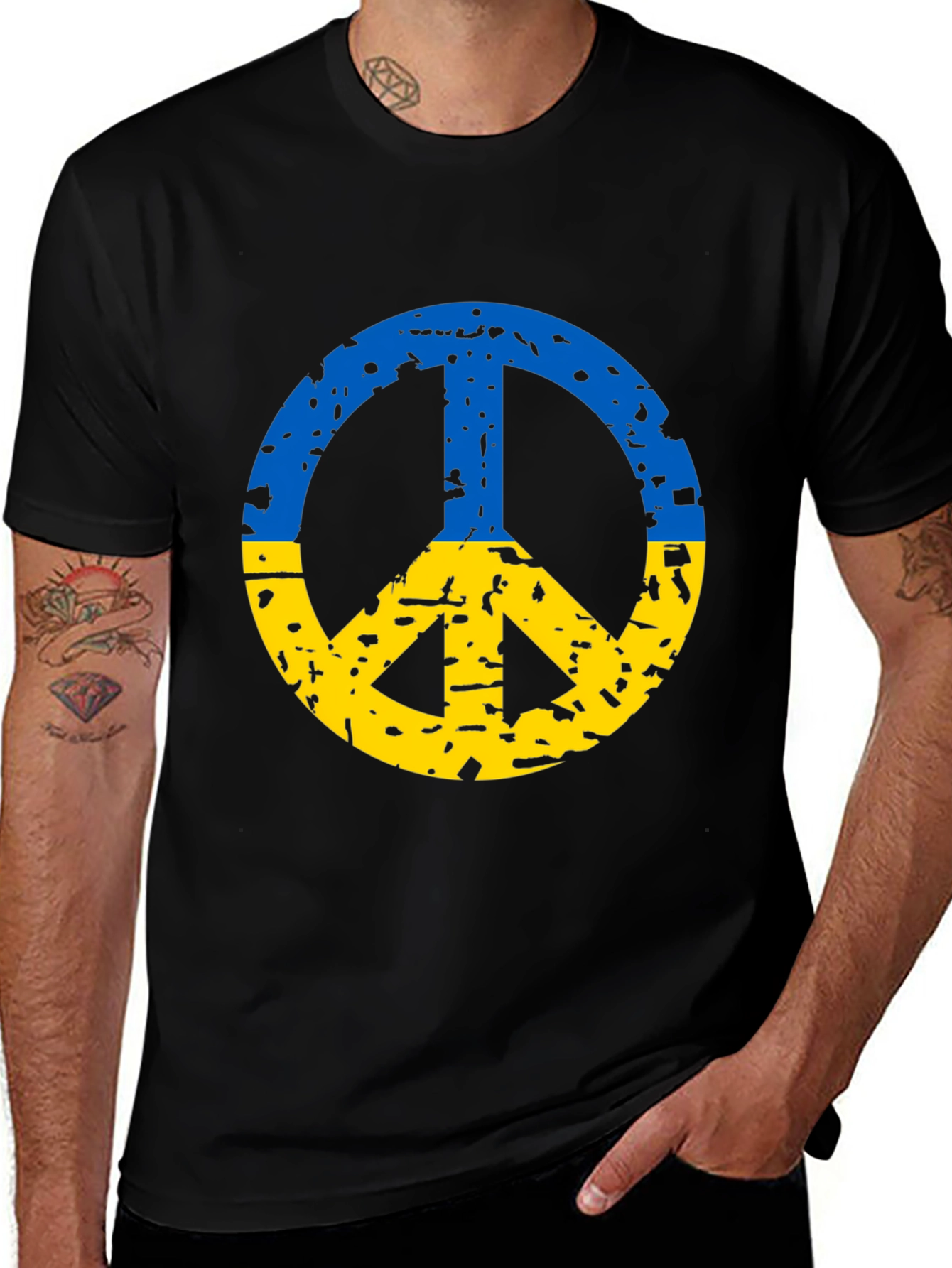 Ukraine Peace Symbol T-Shirt