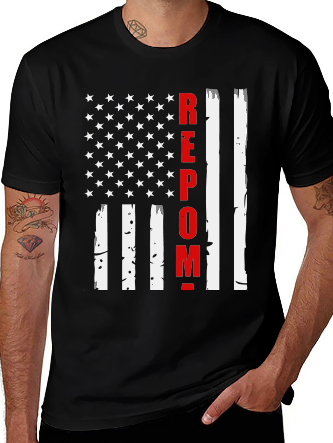 REPO Man American Flag T-Shirt