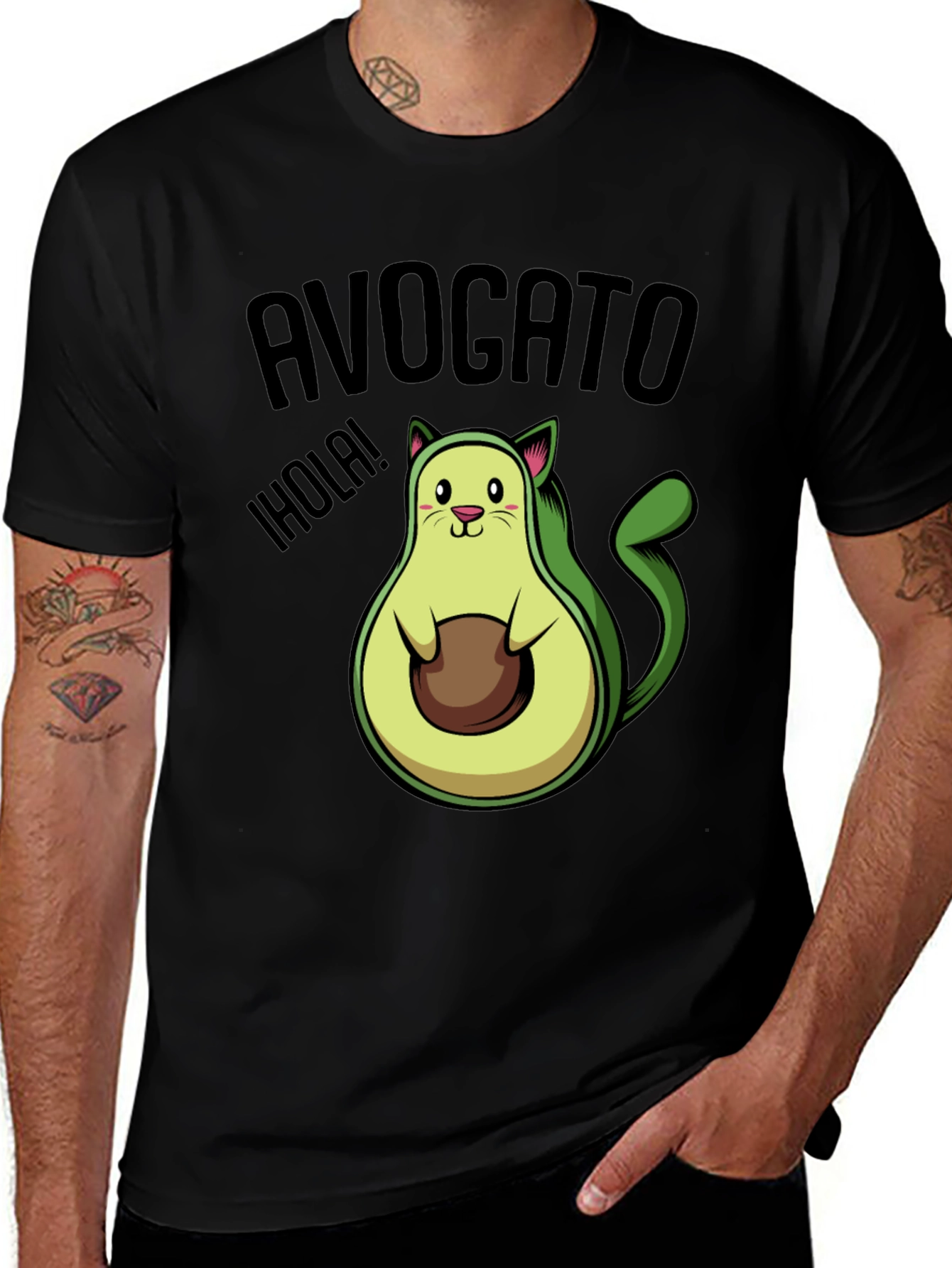 Variant 23 of Avogato Funny Avocado Cat T-Shirt